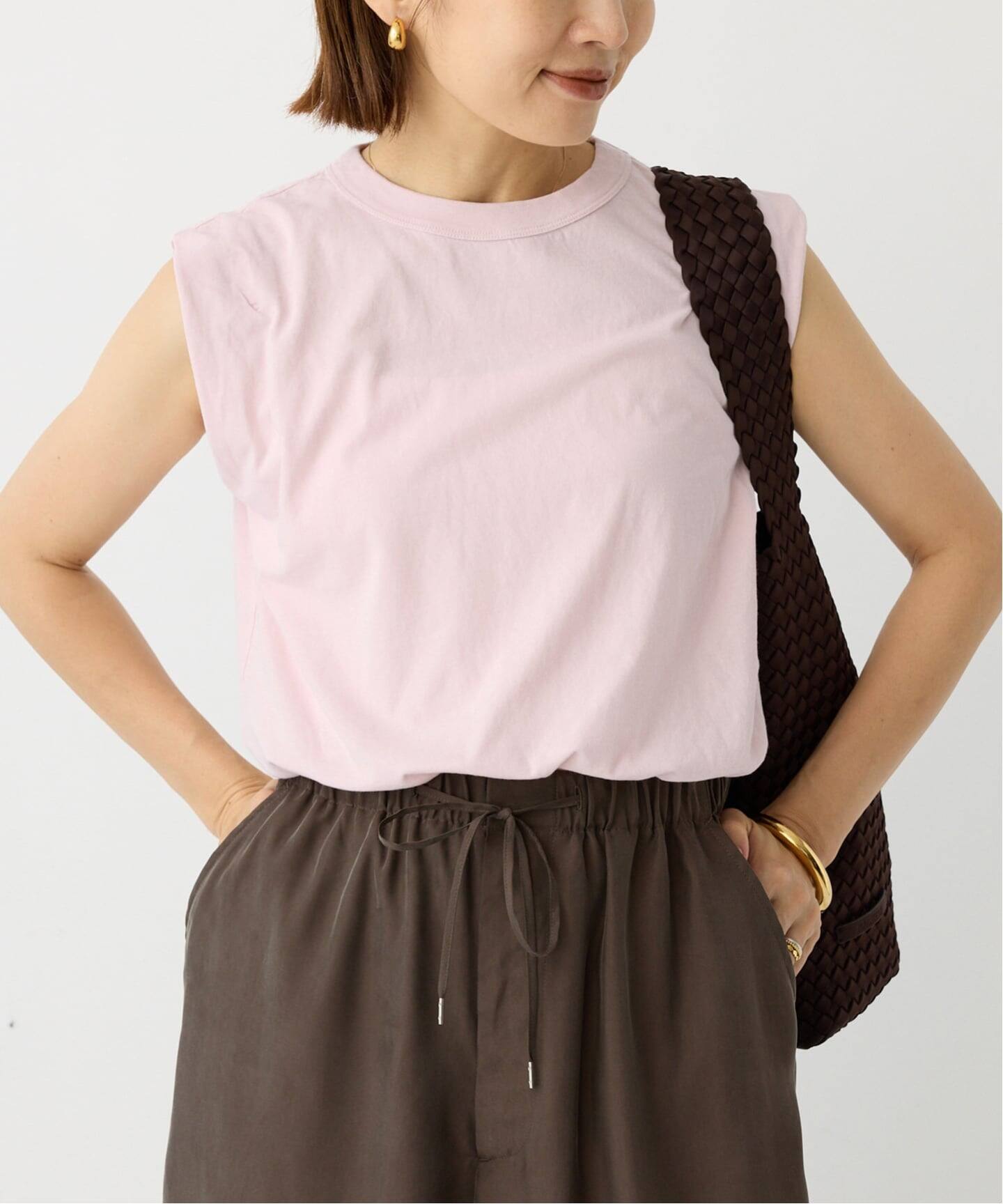追加》ATON/エイトン FRESCA SINGLE JERSEY ノースリーブ（Tシャツ