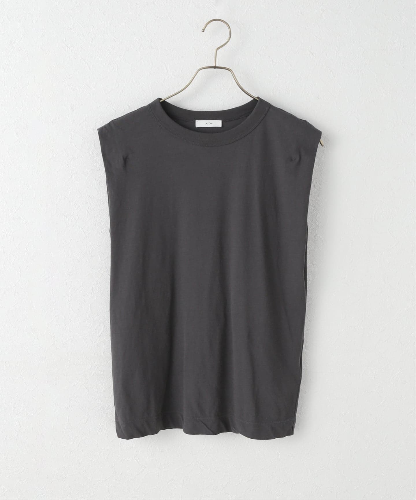 追加》ATON/エイトン FRESCA SINGLE JERSEY ノースリーブ（Tシャツ