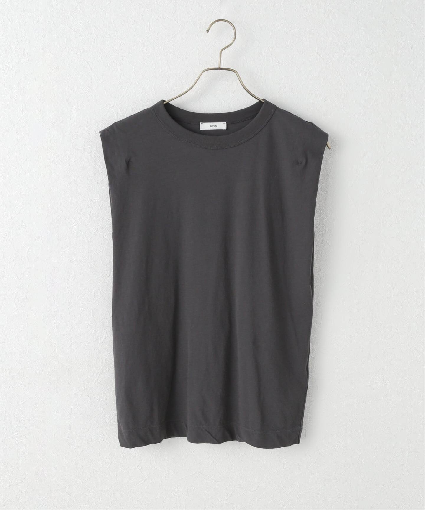 追加》ATON/エイトン FRESCA SINGLE JERSEY ノースリーブ（Tシャツ 