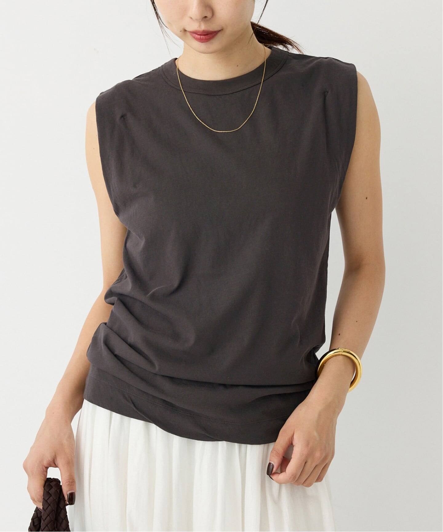 追加》ATON/エイトン FRESCA SINGLE JERSEY ノースリーブ（Tシャツ 