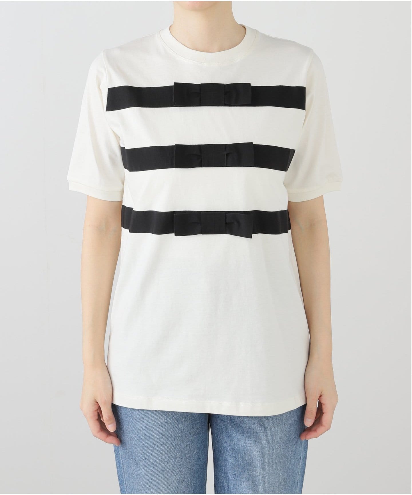 NINA RICCI/ニナ リッチ JERSEY BOW RIBBON TEE Tシャツ