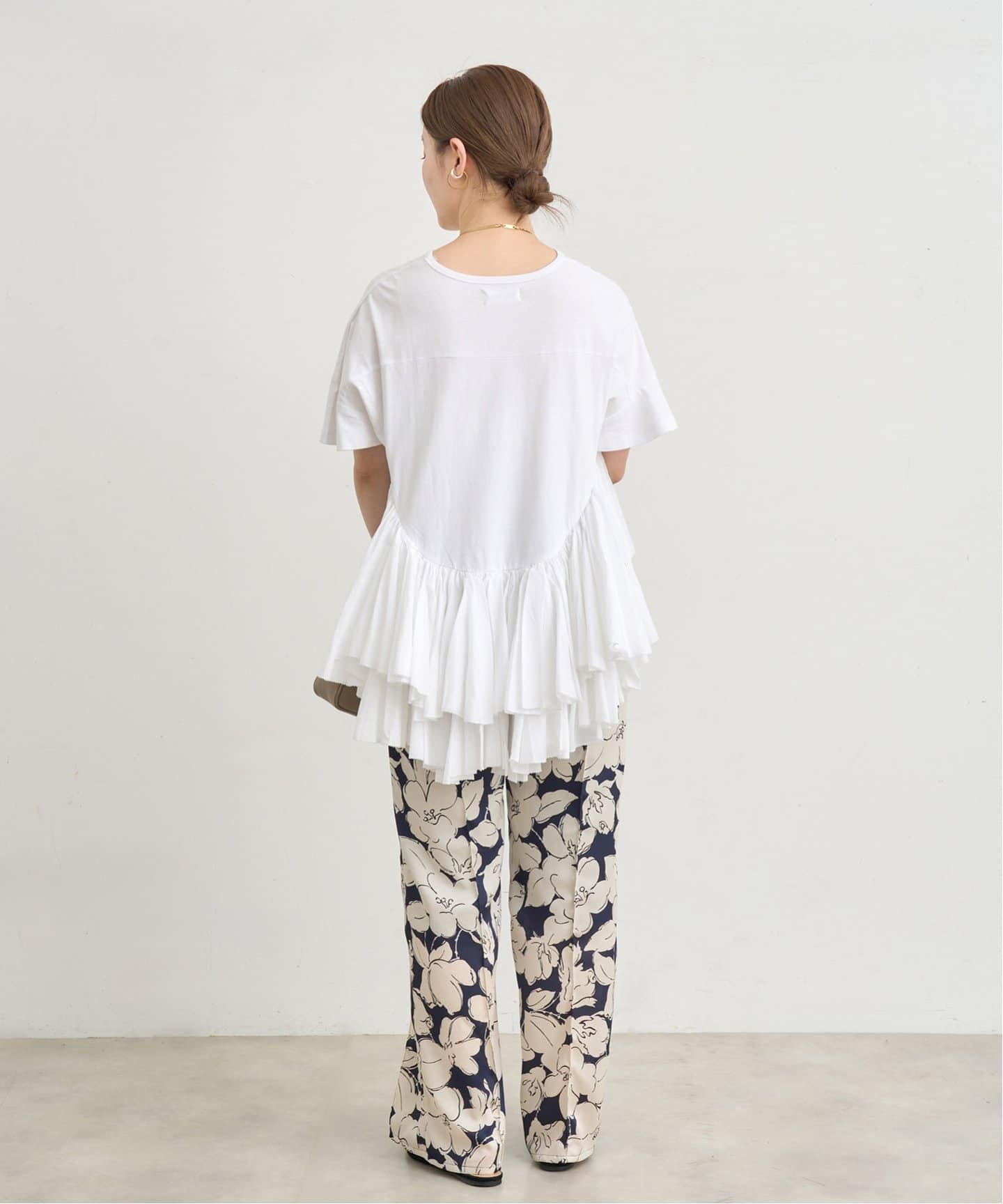 AAYUSHI/アユーシ ロングティアードフリルテールトップス（Tシャツ
