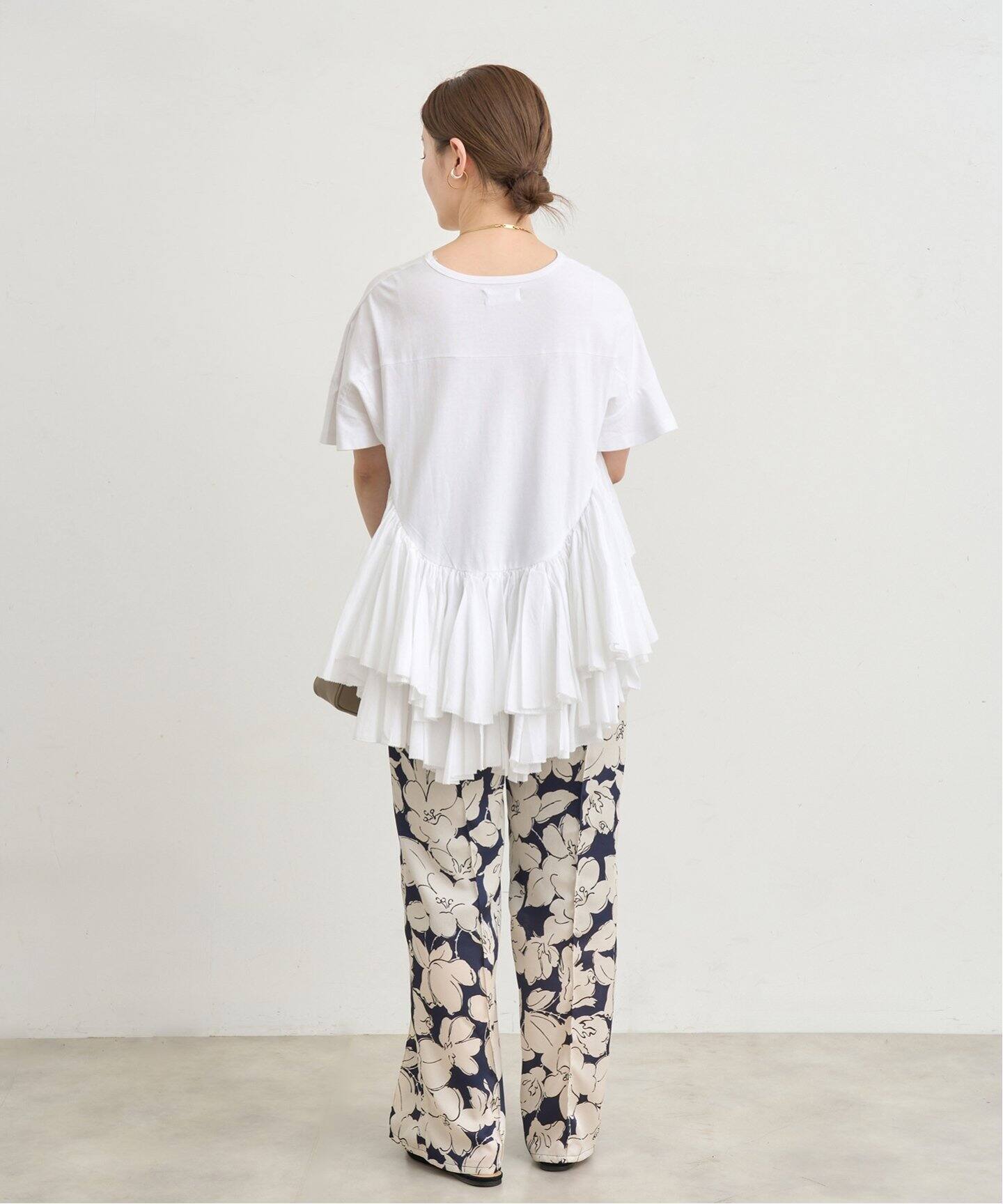 AAYUSHI/アユーシ ロングティアードフリルテールトップス（Tシャツ 