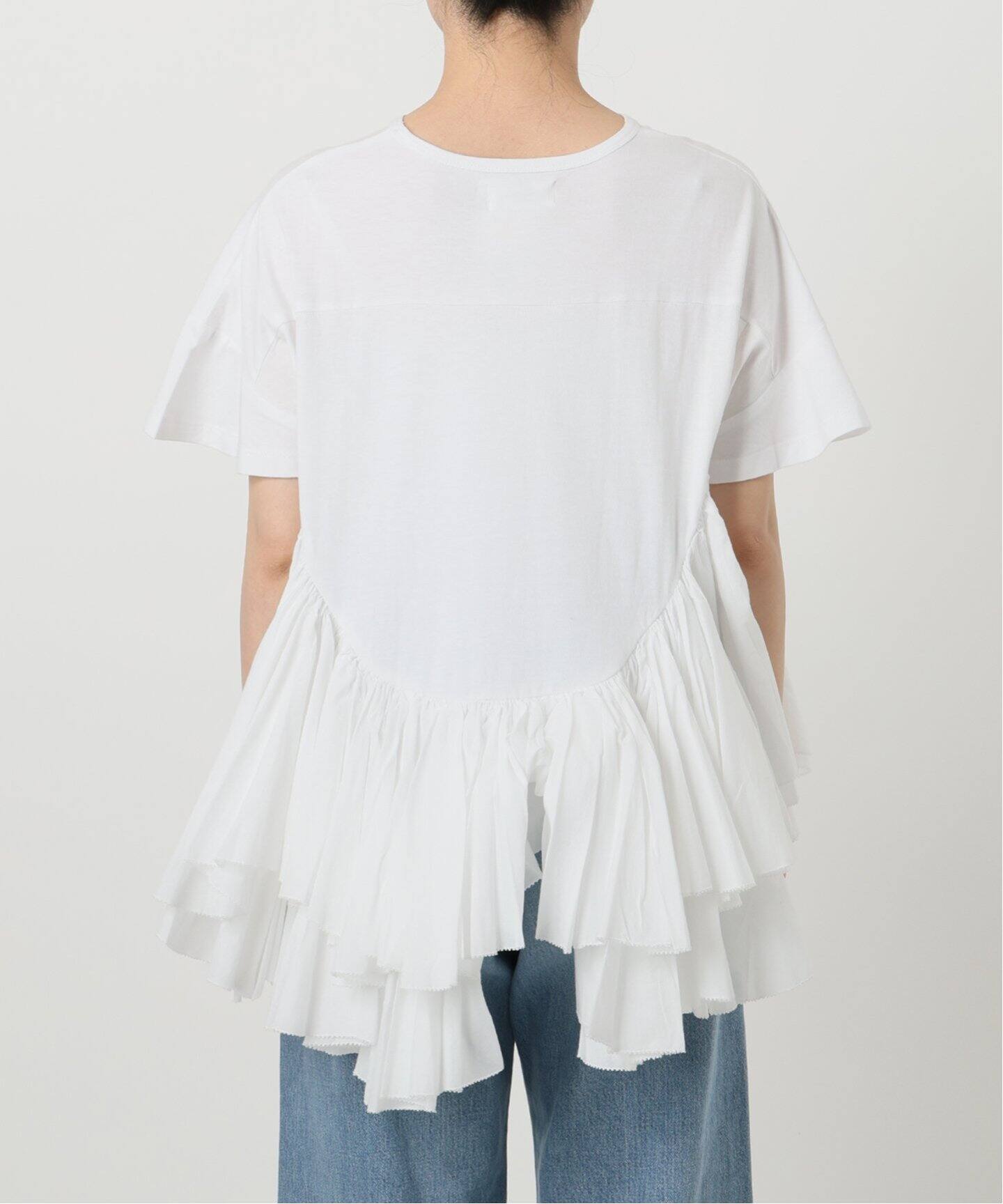 AAYUSHI/アユーシ ロングティアードフリルテールトップス（Tシャツ