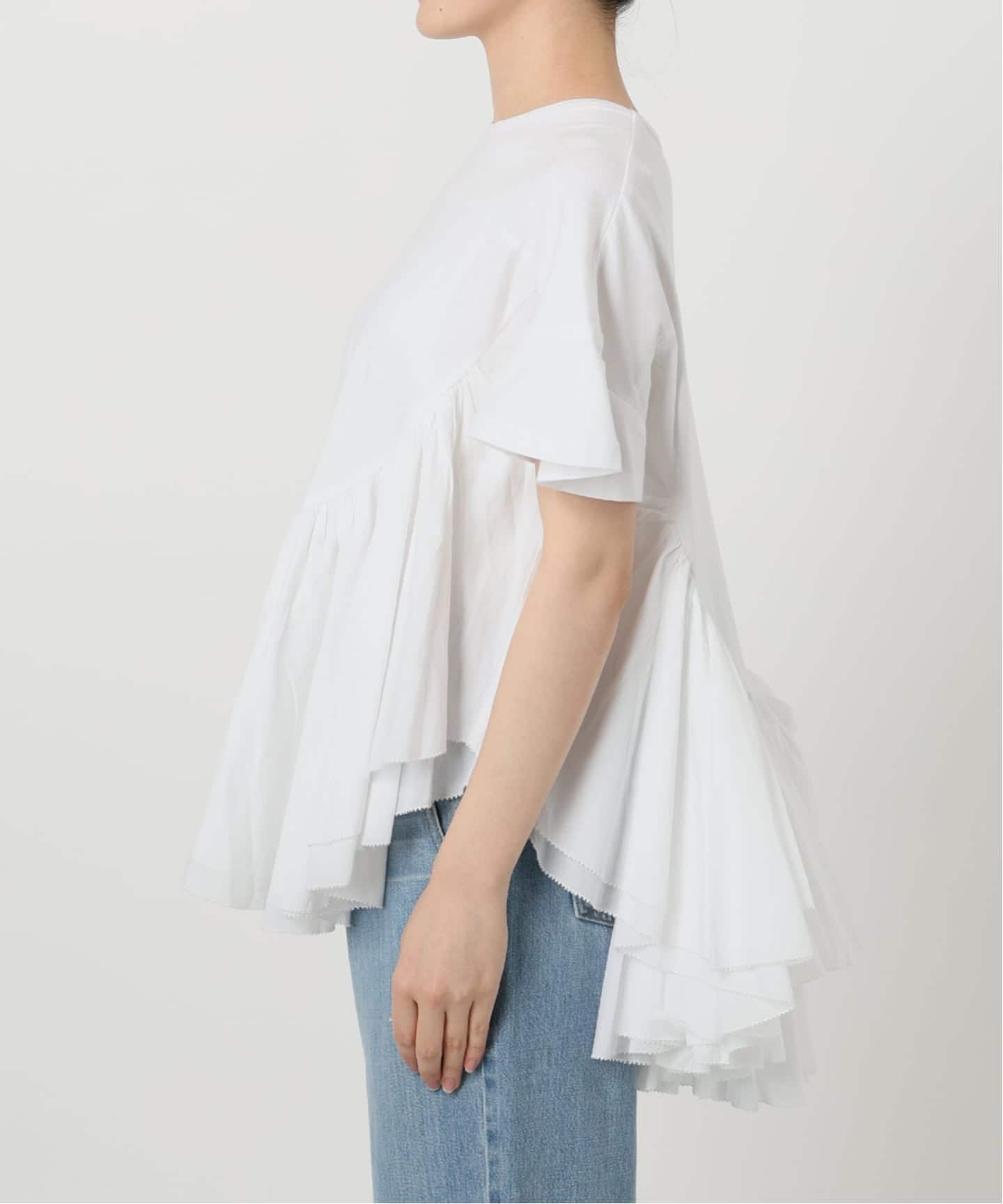 追加》AAYUSHI/アユーシ ロングティアードフリルテールトップス（T