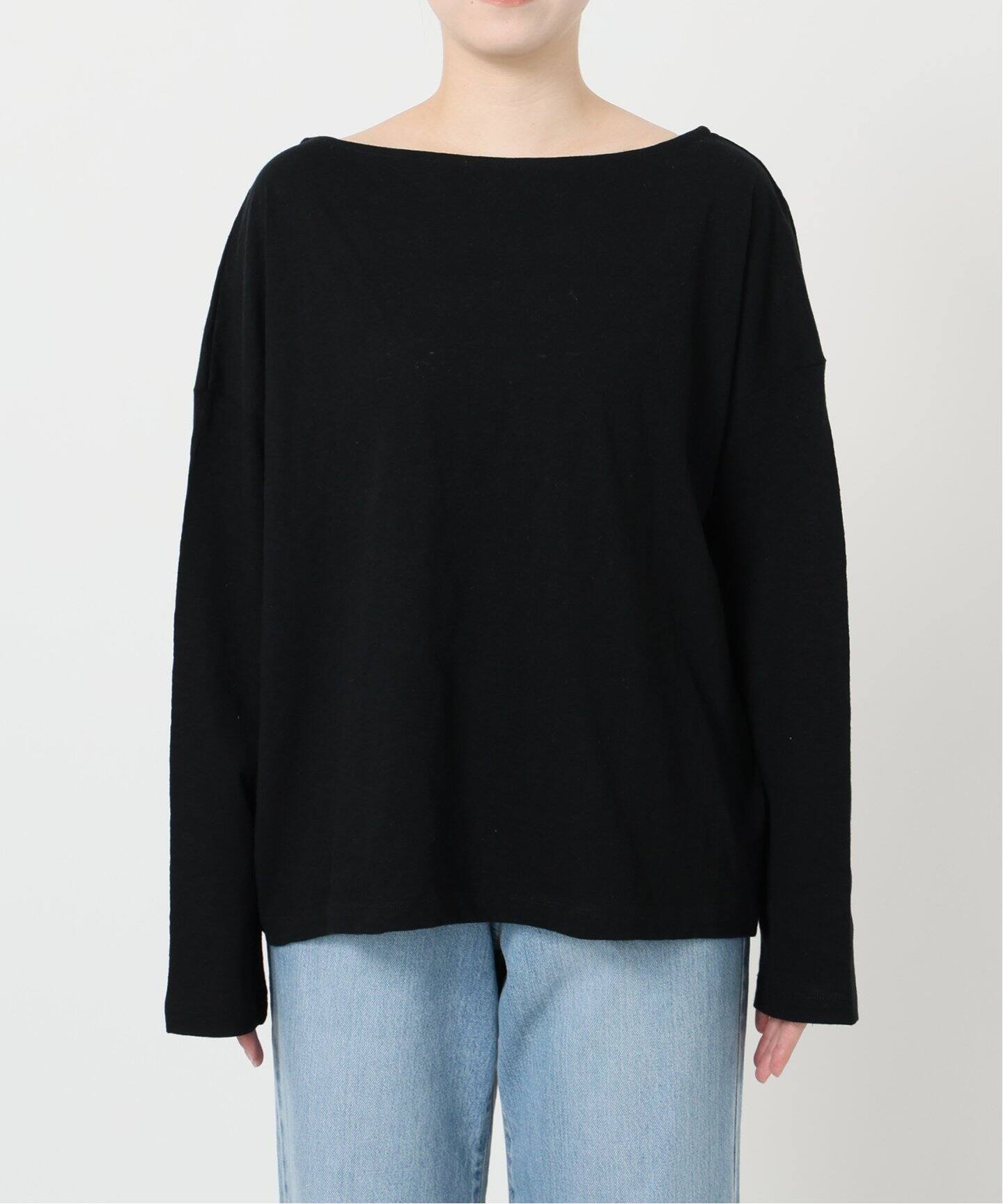 tシャツ ONIT/オニット ROUGH COTTON BACK OPEN ボートネックロンT レディース ONIT/オニット ROUGH COTTON BACK OPEN ボートネックロンT（T
