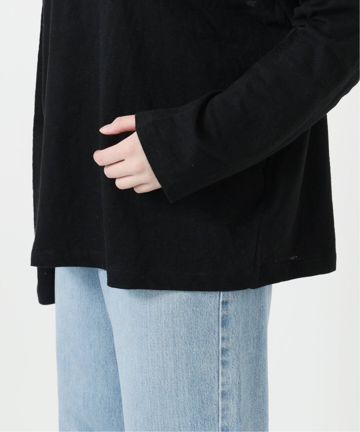 ONIT/オニット ROUGH COTTON BACK OPEN ボートネックロンT（Tシャツ 