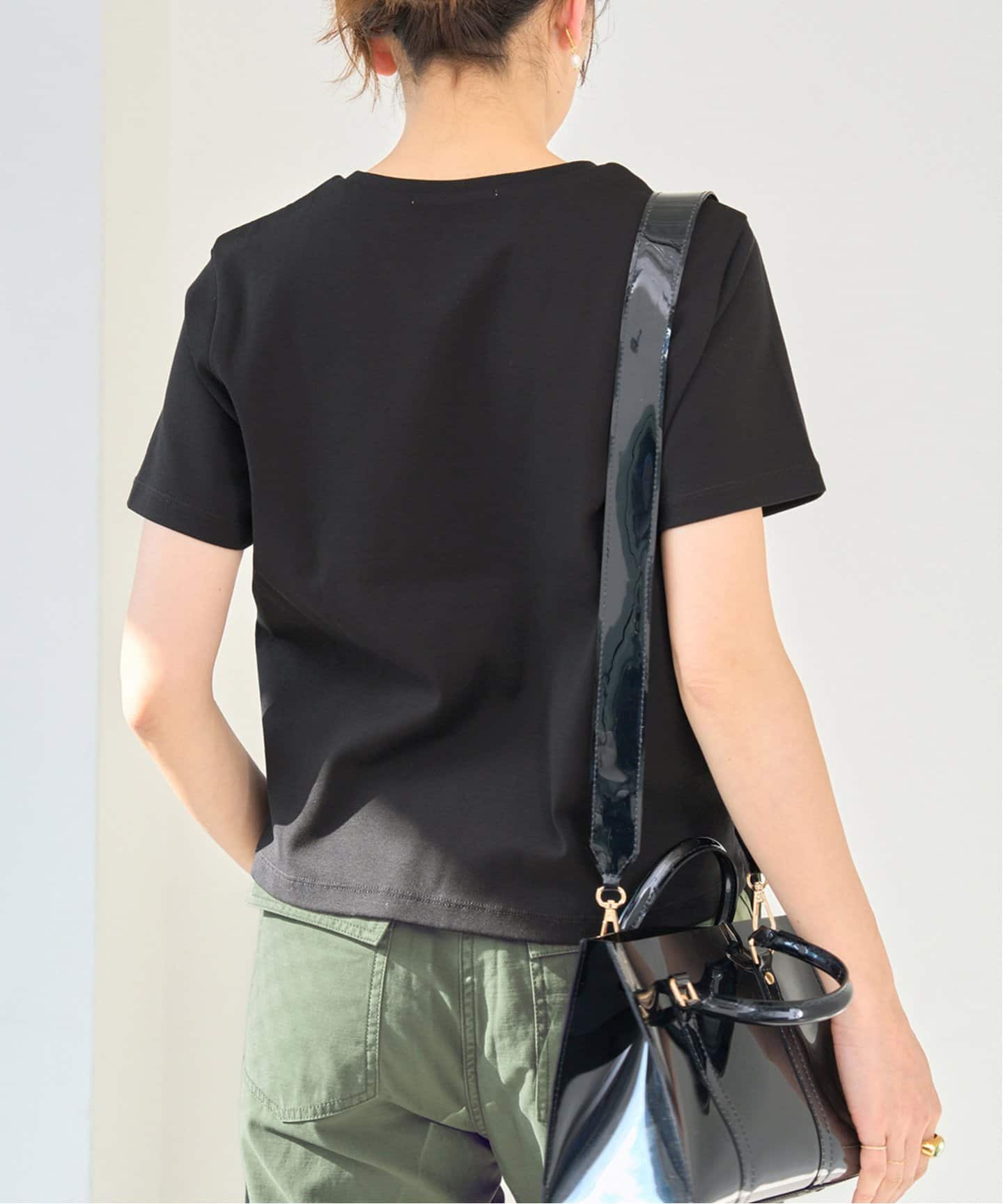 IENA J.B.ATTIRE別注 Cannes コンパクトTシャツ ブラック J.B.ATTIRE/ジェービーアタイア 別注 Cannes コンパクトTシャツ