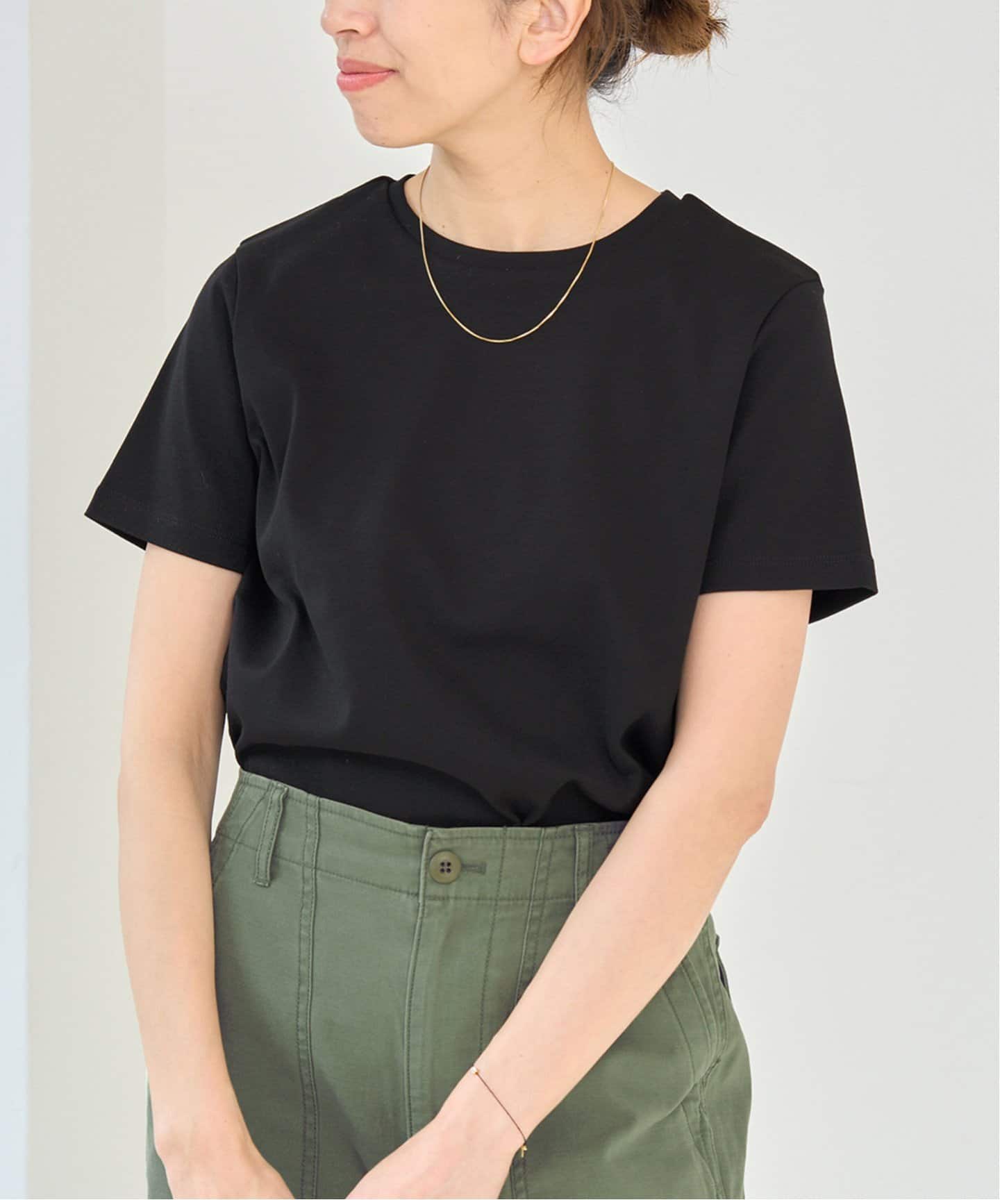 IENA J.B.ATTIRE別注 Cannes コンパクトTシャツ ブラック J.B.ATTIRE/ジェービーアタイア 別注 Cannes コンパクトTシャツ