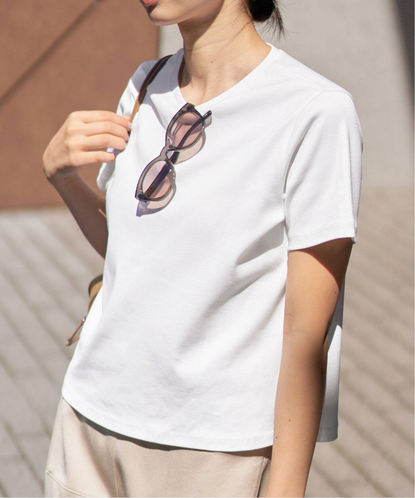 IENA J.B.ATTIRE別注 Cannes コンパクトTシャツ ブラック J.B.ATTIRE/ジェービーアタイア 別注 Cannes コンパクトTシャツ