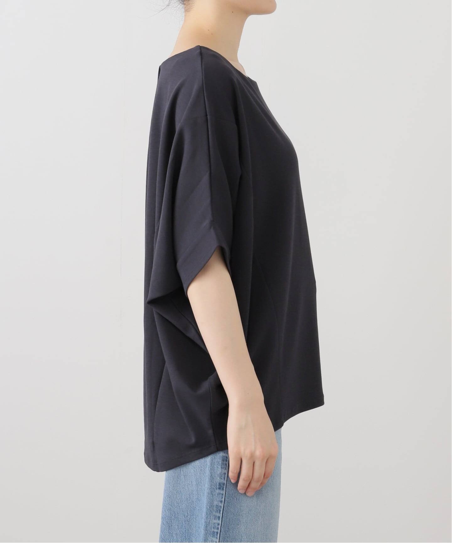 大人カジュアル♪スローブイエナIENA　オーバーシルエット　プルオーバーブラウス SLOBE IENA（スローブイエナ）の「40/-ポンチボートネック