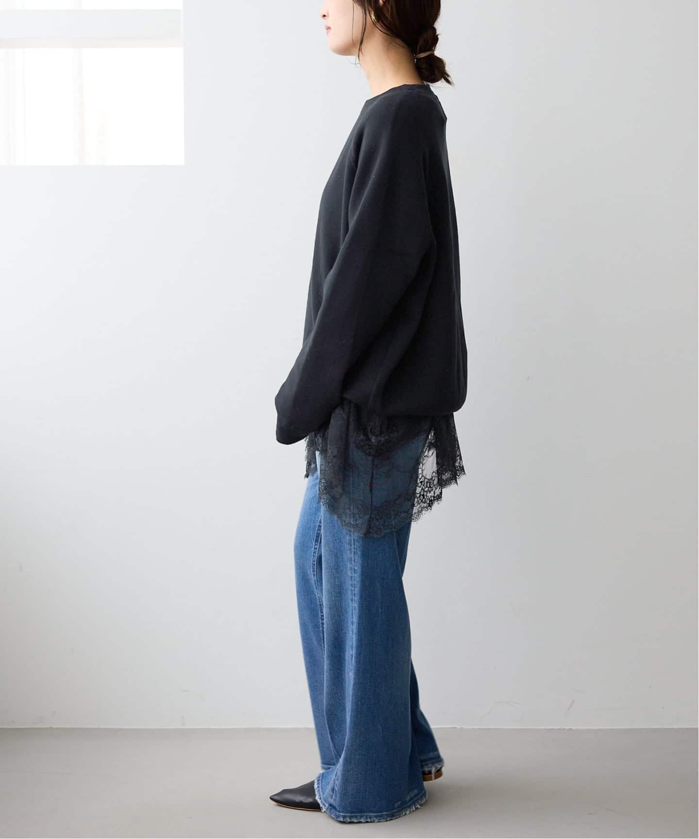 SLOBE IENA レースコンビカットソー レースコンビカットソー（Tシャツ／カットソー）｜SLOBE IENA