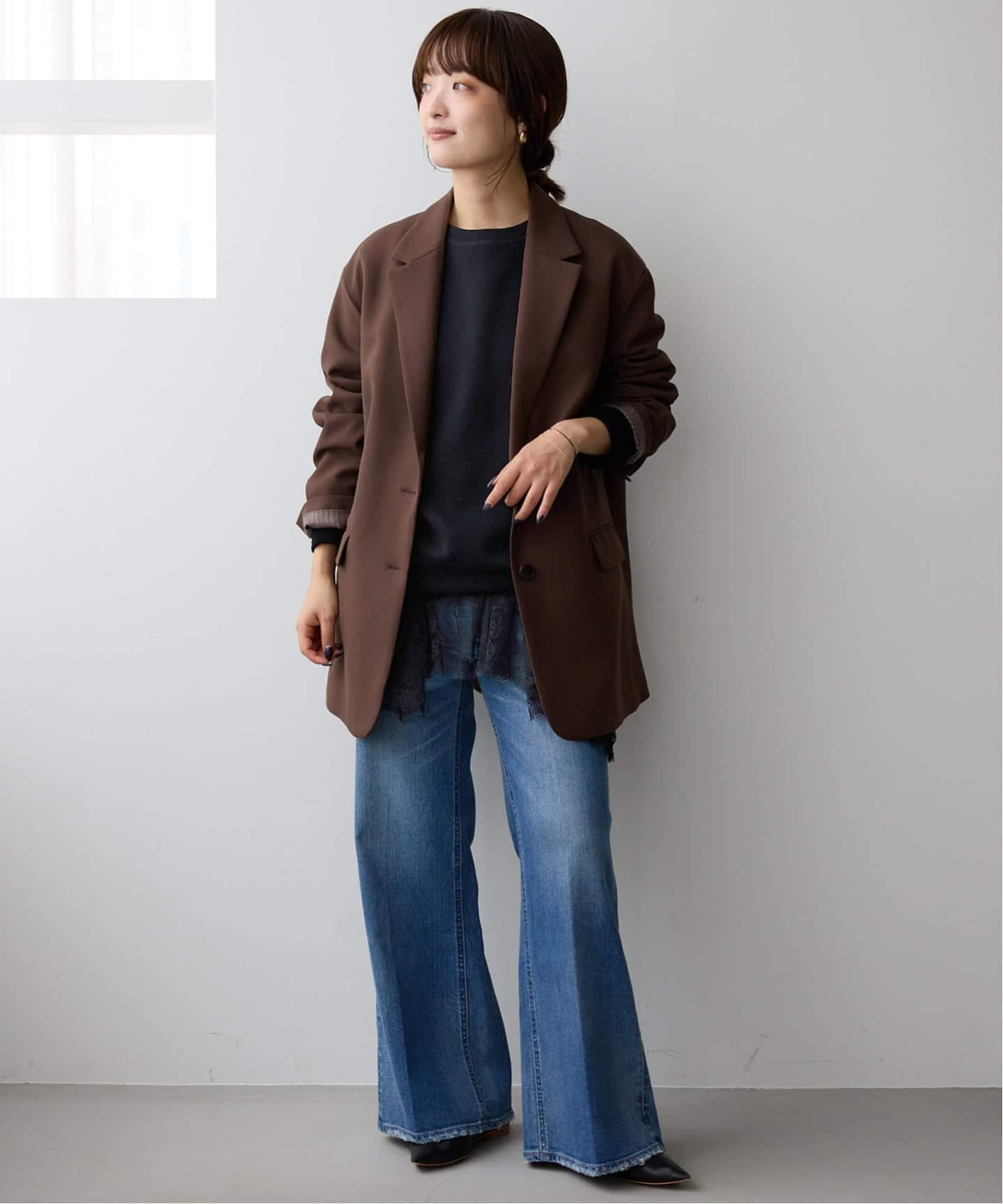 レースコンビカットソー（Tシャツ／カットソー）｜SLOBE IENA