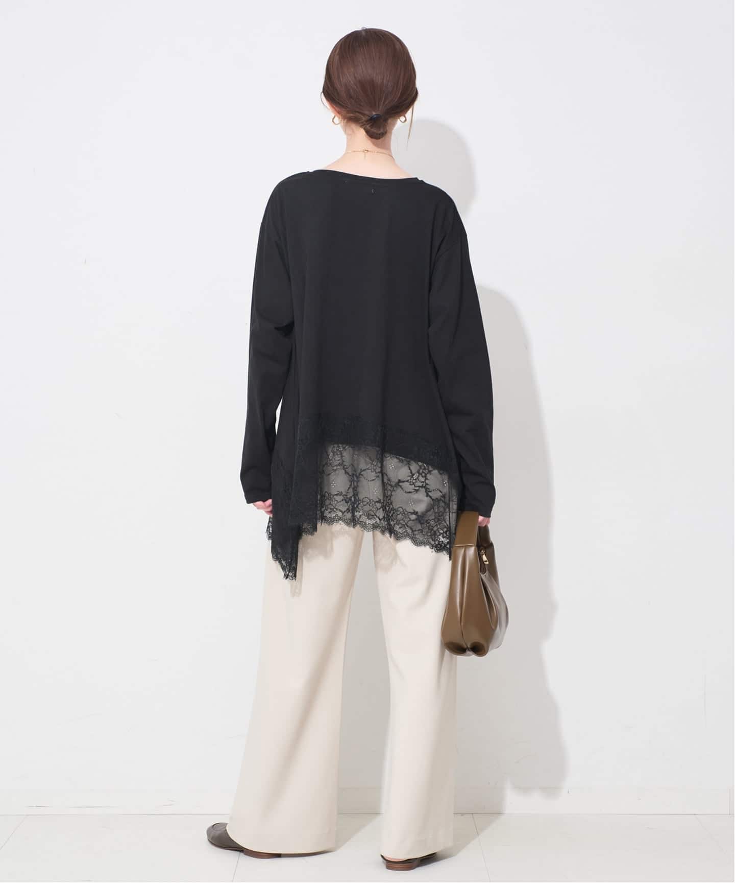 レースコンビカットソー（Tシャツ／カットソー）｜SLOBE IENA