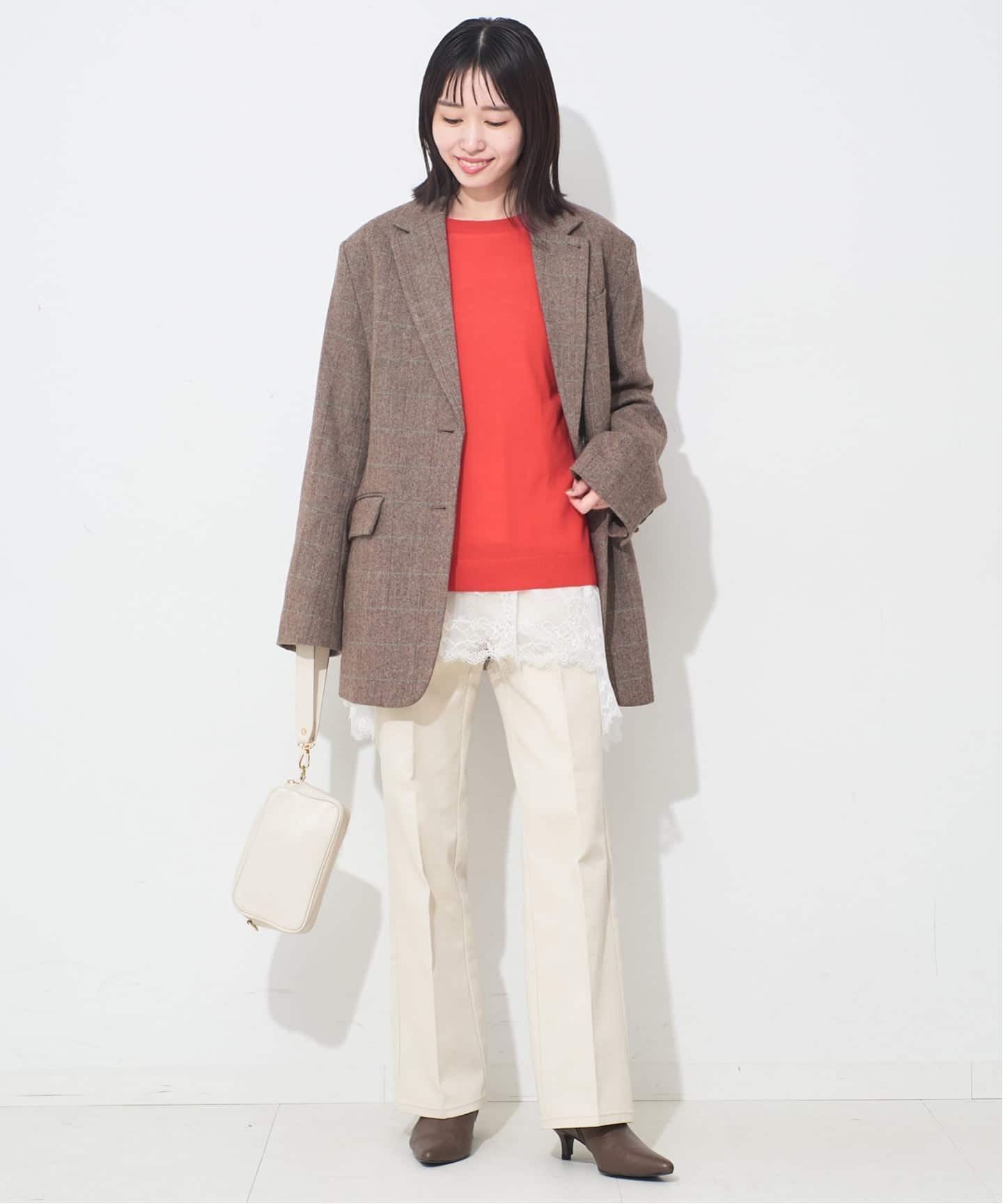 SLOBE IENA☆レースコンビカットソー 長袖 Tシャツ イエナ レースコンビカットソー（Tシャツ/カットソー）｜SLOBE IENA