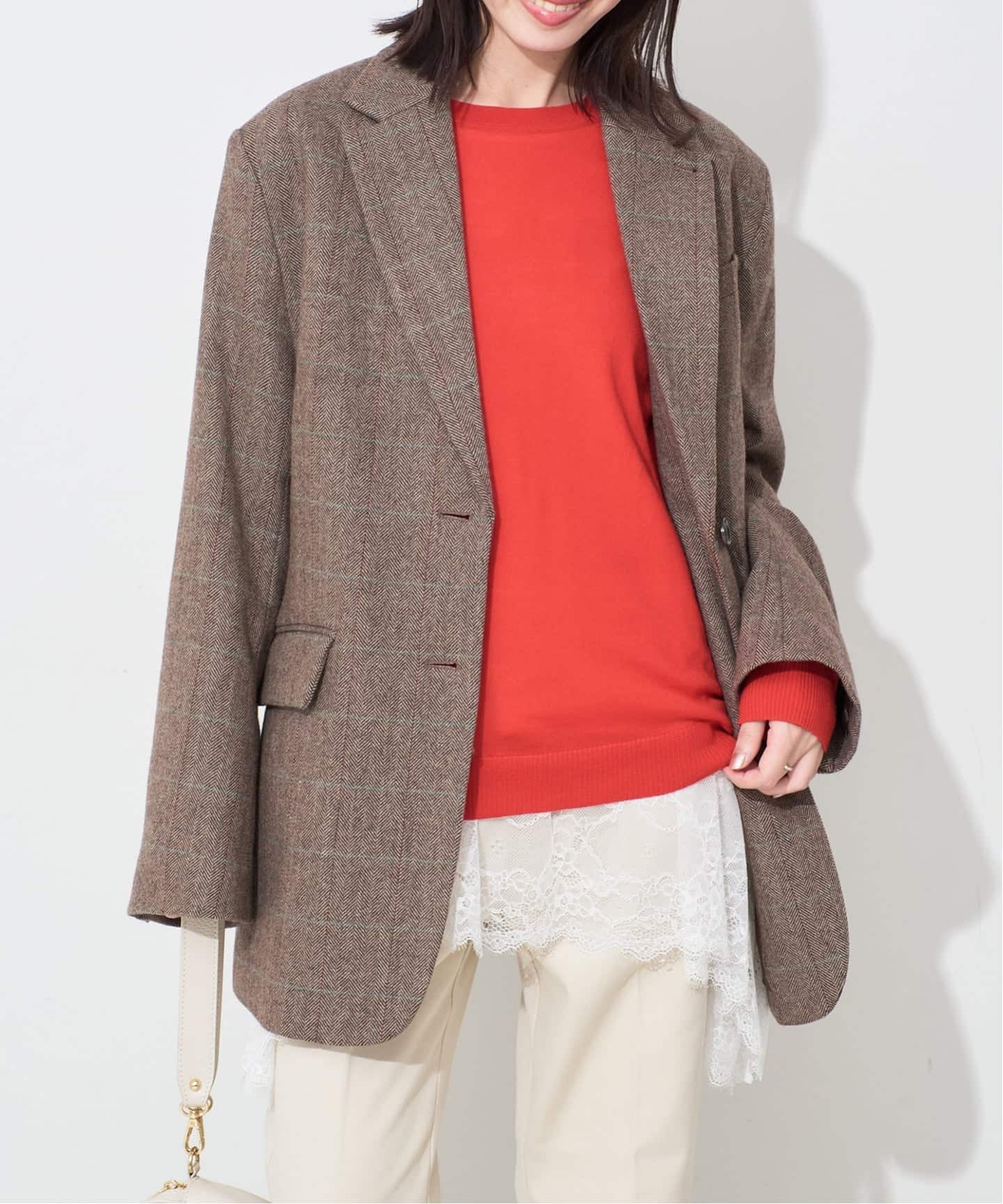 レースコンビカットソー（Tシャツ／カットソー）｜SLOBE IENA