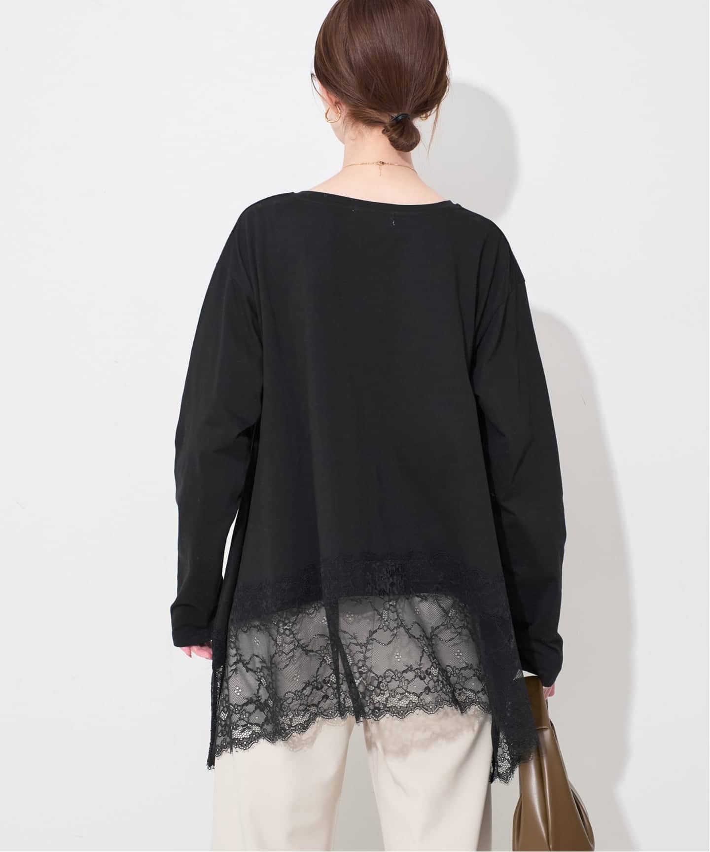 追加》レースコンビカットソー（Tシャツ／カットソー）｜SLOBE IENA