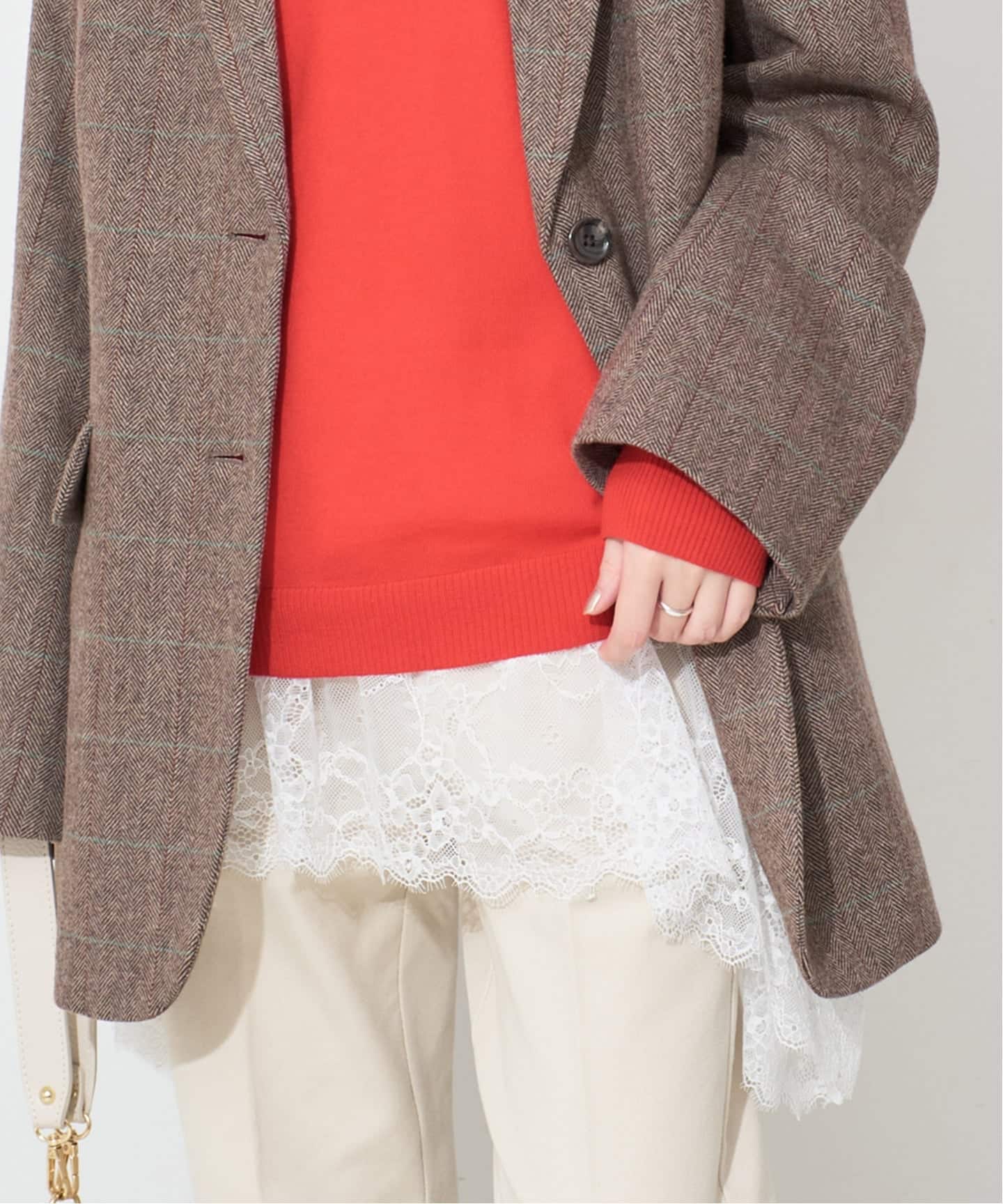 追加2》レースコンビカットソー（Tシャツ／カットソー）｜SLOBE IENA