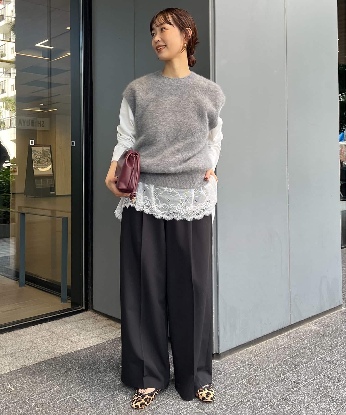 追加3予約》レースコンビカットソー（Tシャツ／カットソー）｜SLOBE