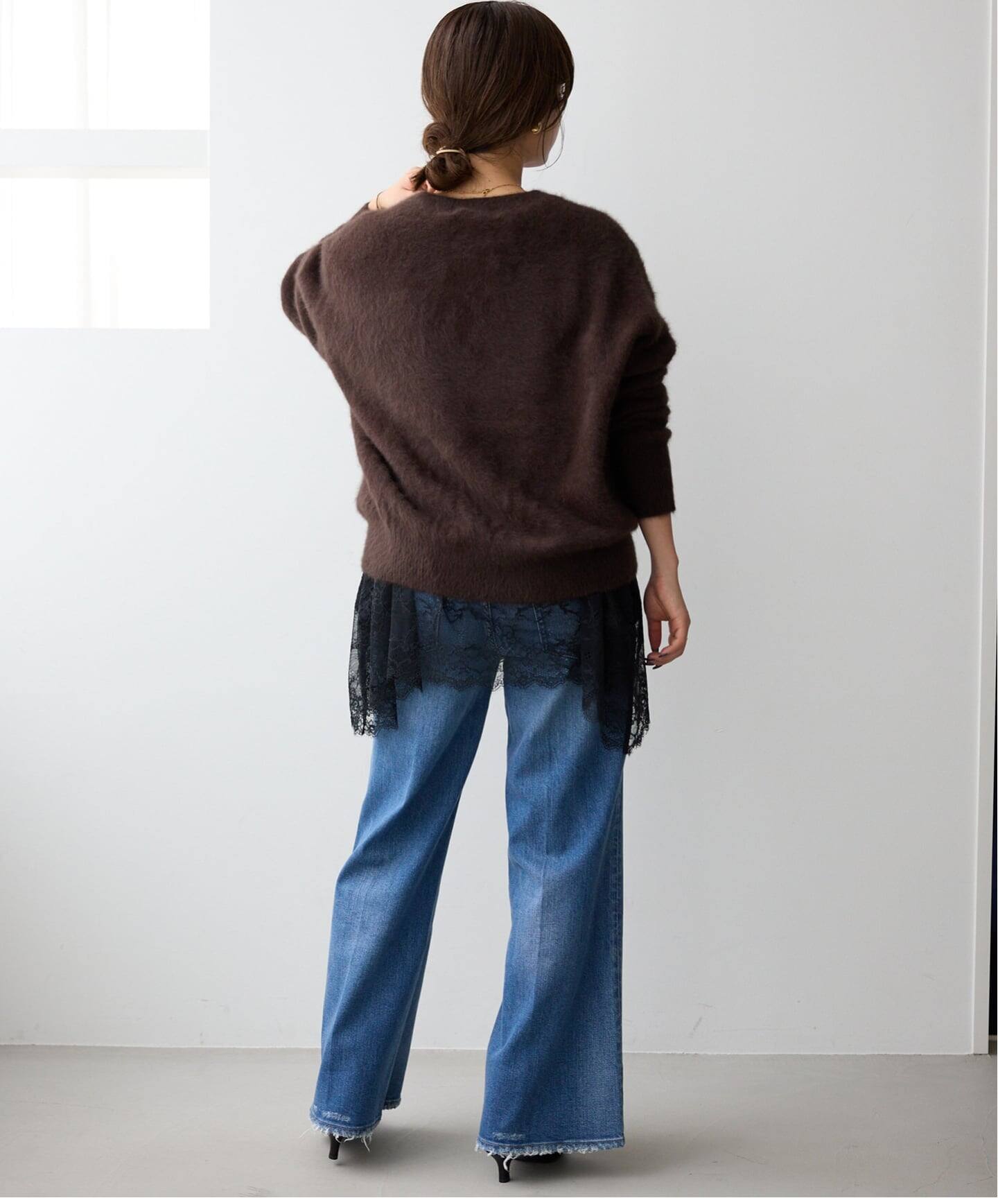 追加4》レースコンビカットソー（Tシャツ／カットソー）｜SLOBE IENA