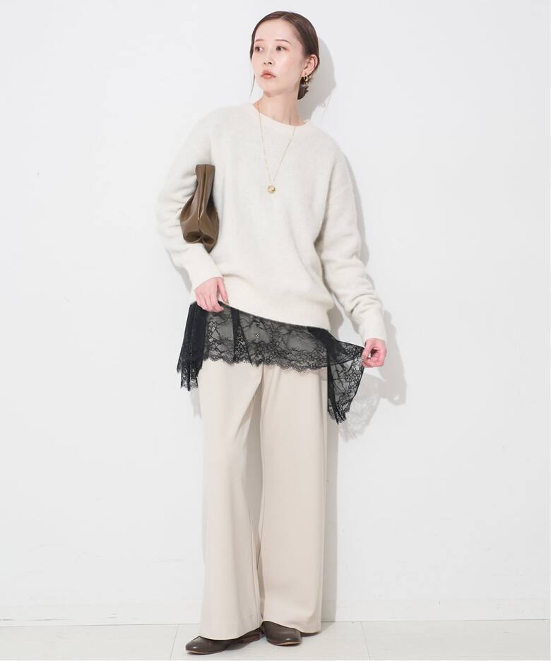 追加4》レースコンビカットソー（Tシャツ／カットソー）｜SLOBE IENA 