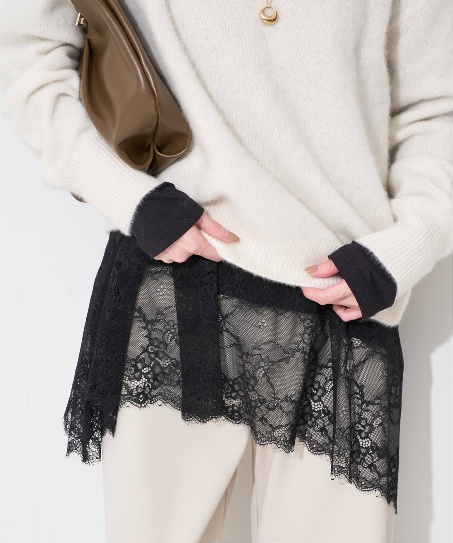 追加4》レースコンビカットソー（Tシャツ／カットソー）｜SLOBE IENA