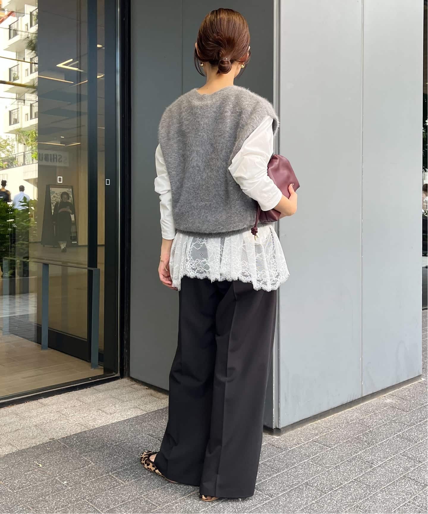 追加4予約》レースコンビカットソー（Tシャツ／カットソー）｜SLOBE