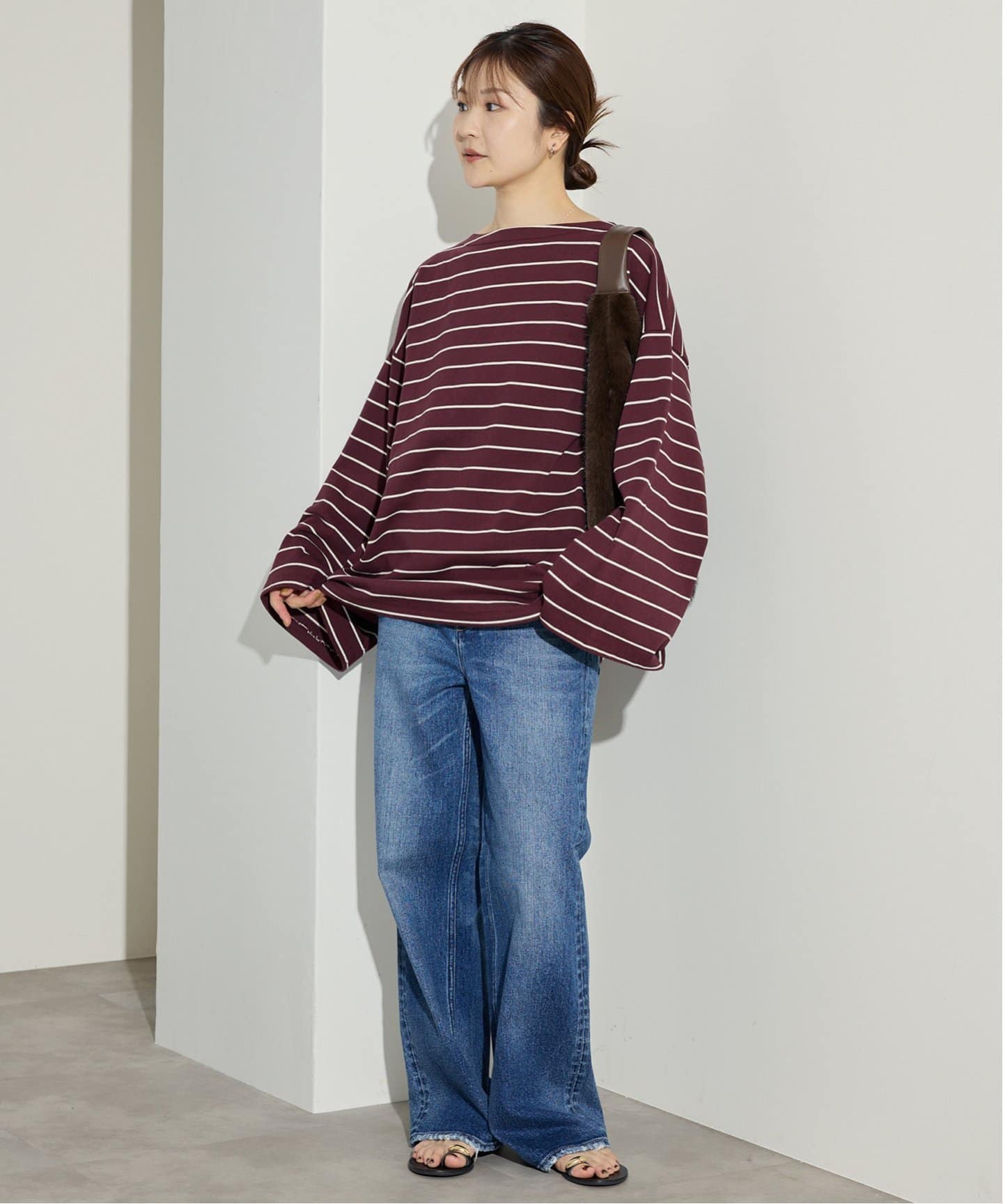 slobeiena ビッグボーダープルオーバー SLOBE IENA tシャツ 「追加」ビックボーダープルオーバー