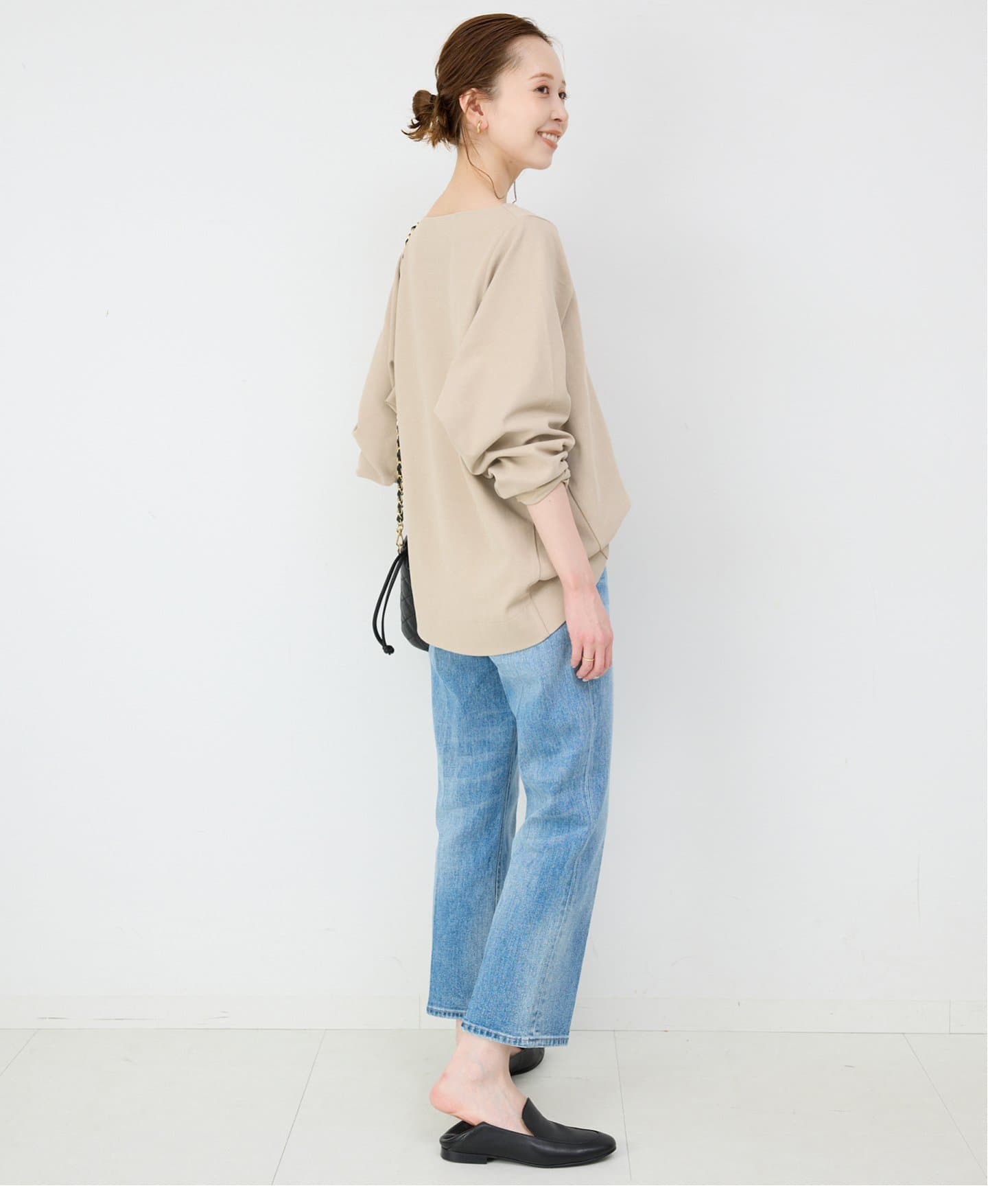 SLOBE IENA 40/-ポンチボートネックニュアンスプルオーバー SLOBE IENA（スローブイエナ）の「40/-ポンチボートネックニュアンス