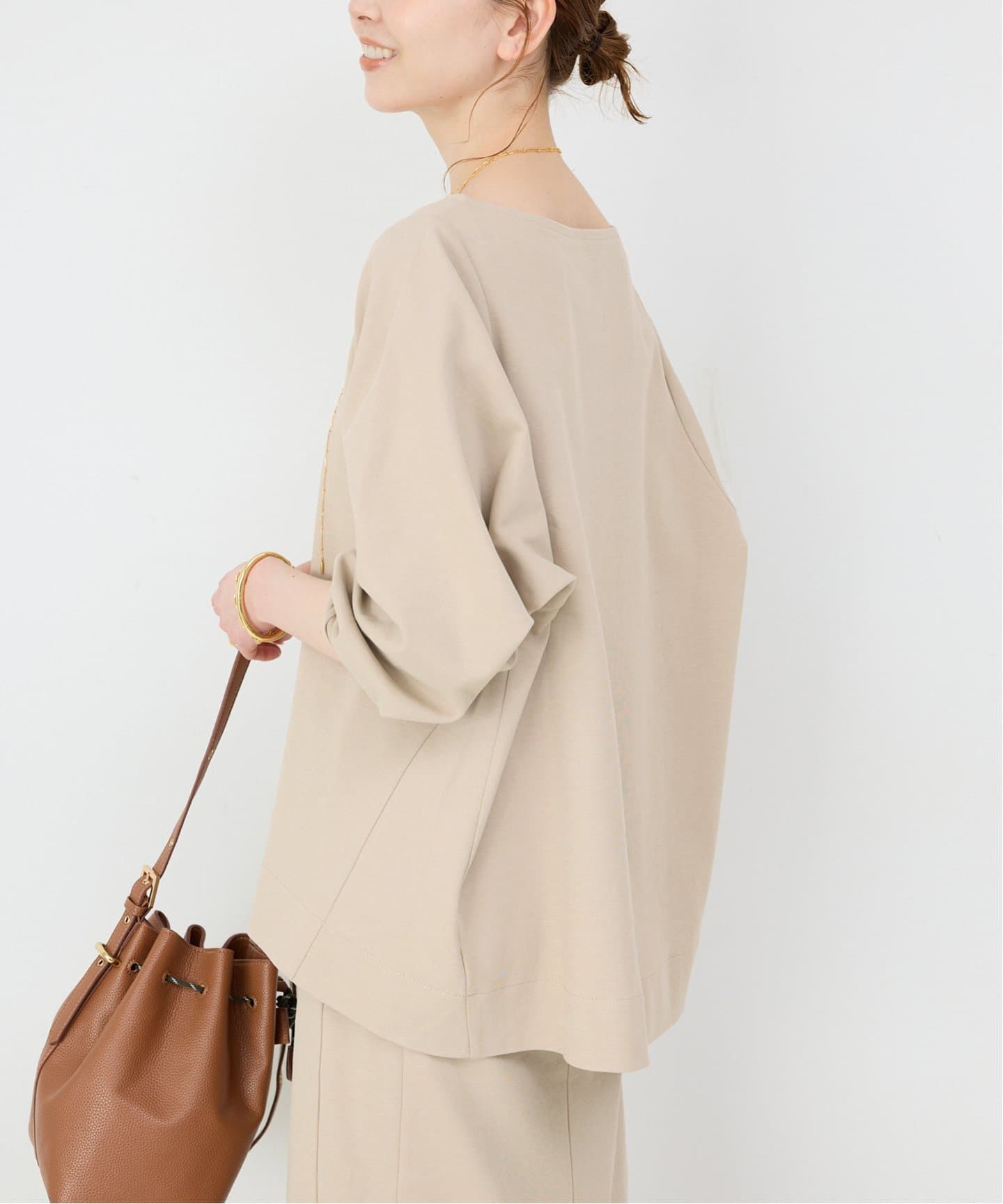 SLOBE IENA 40/-ポンチボートネックニュアンスプルオーバー SLOBE IENA（スローブイエナ）の「40/-ポンチボートネック