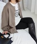 《追加》ダブルフェイスジャージースナップカーディガン