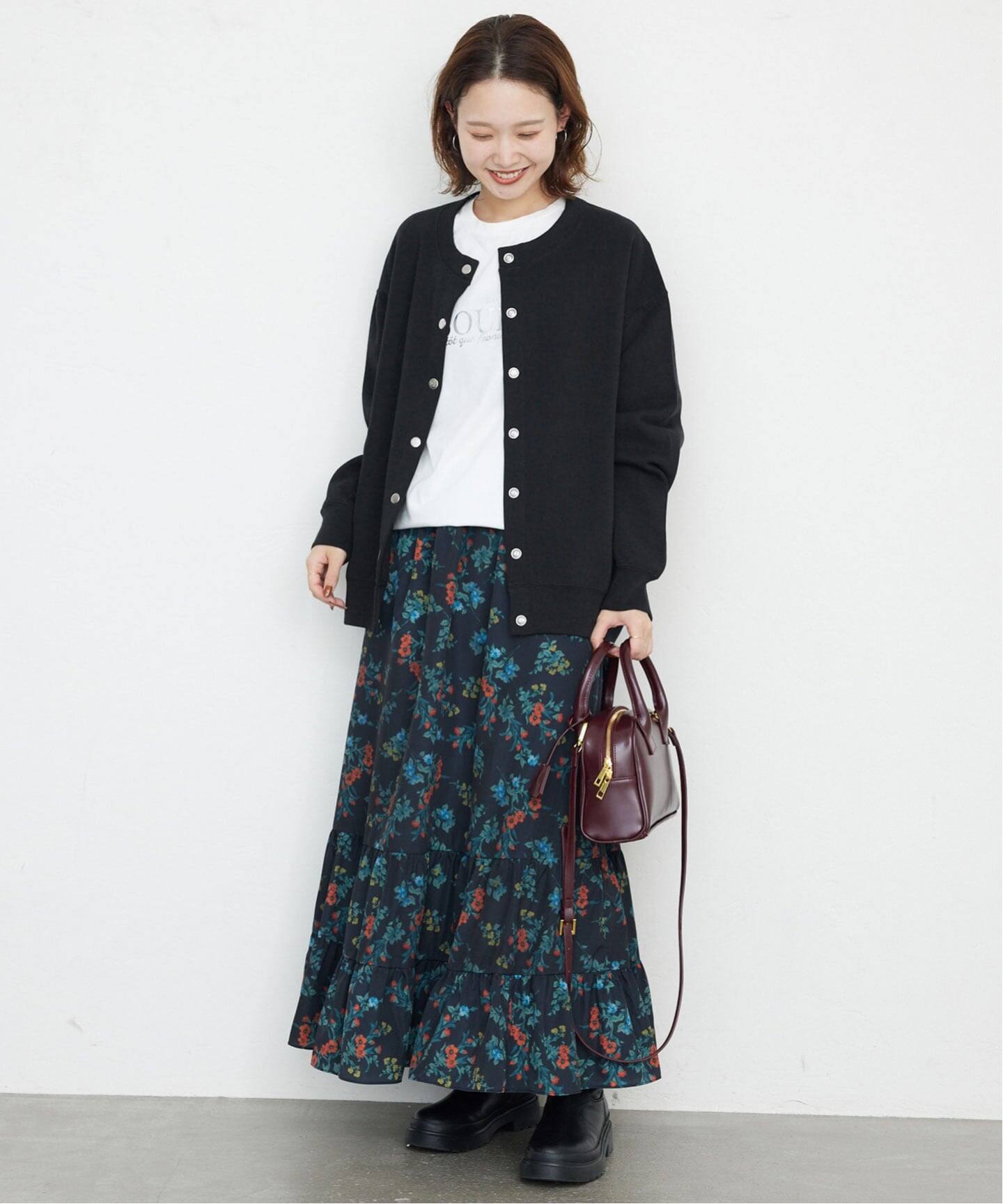 新品 SLOBE IENA　ダブルフェイスジャージースナップカーディガン WEB限定/追加2》ダブルフェイスジャージースナップカーディガン