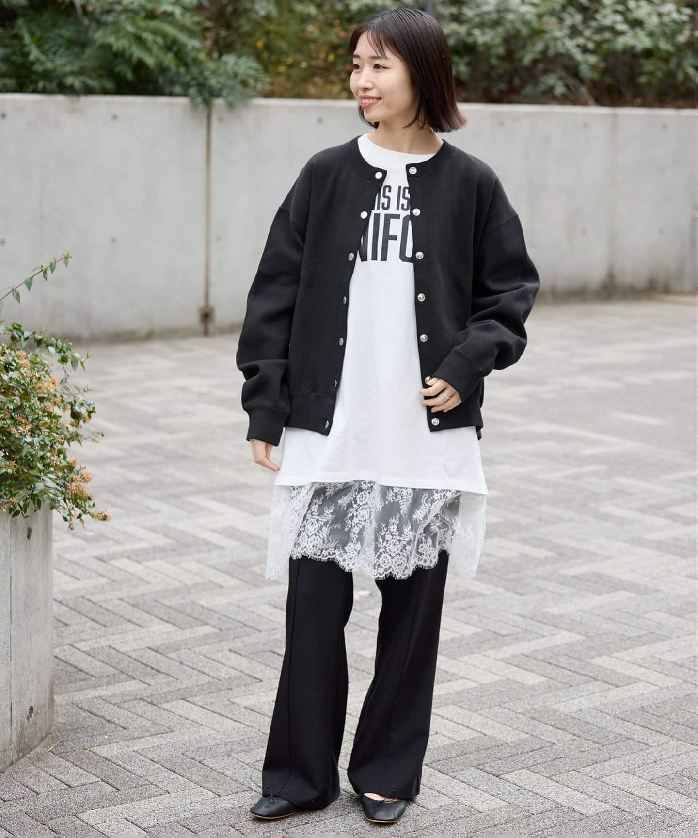 WEB限定/追加3》ダブルフェイスジャージースナップカーディガン