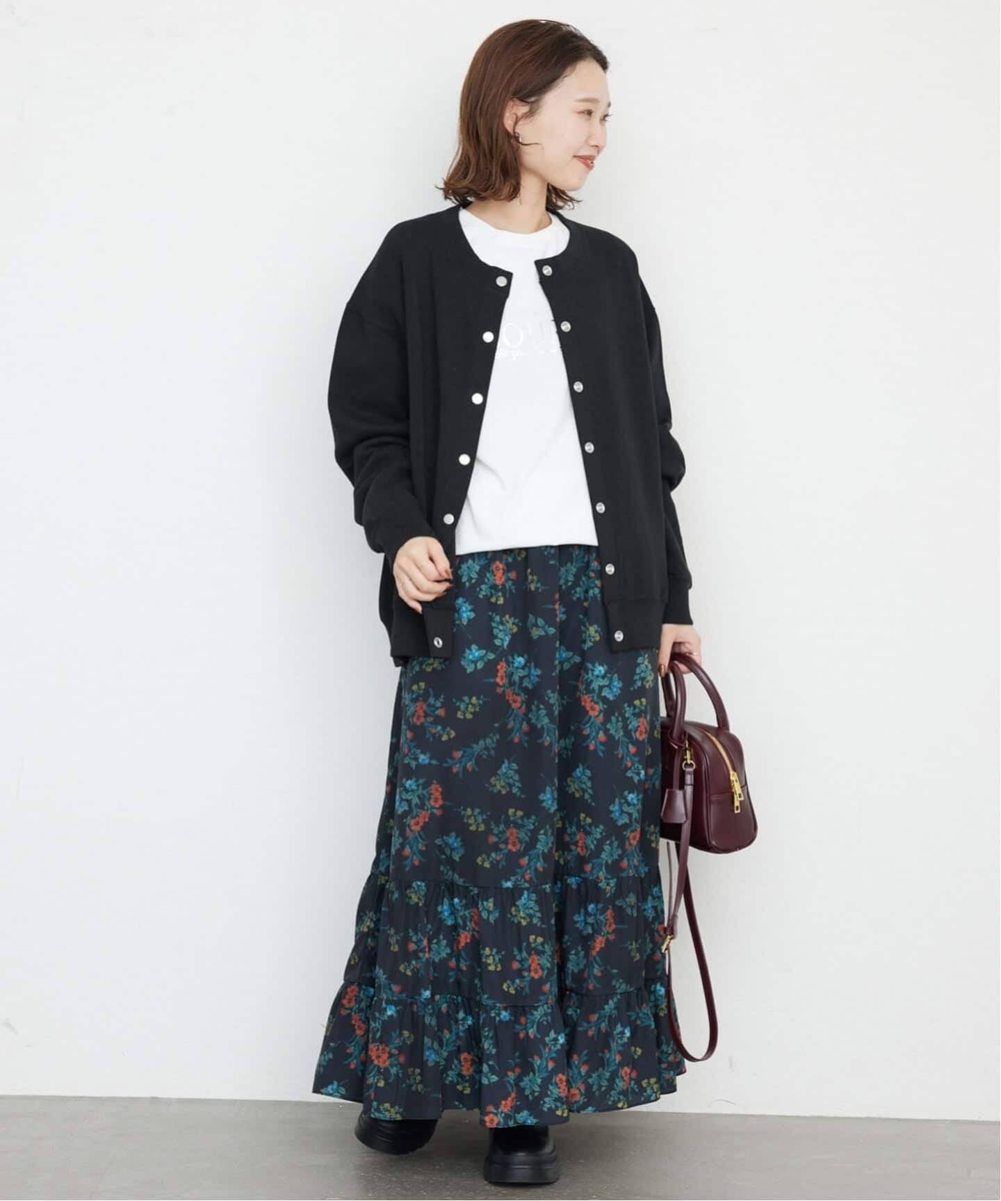 WEB限定/追加3》ダブルフェイスジャージースナップカーディガン