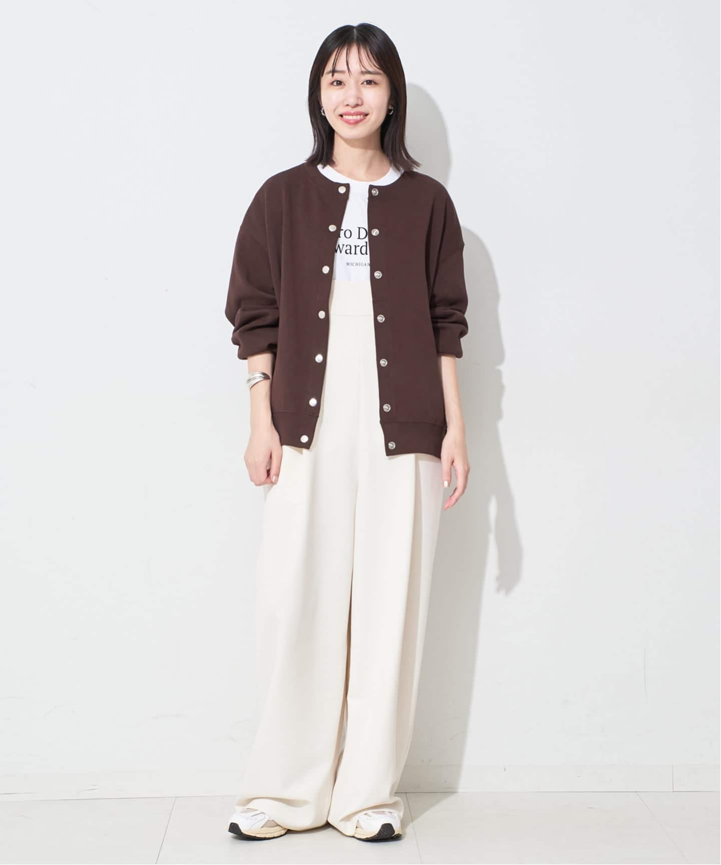 WEB限定/追加3》ダブルフェイスジャージースナップカーディガン