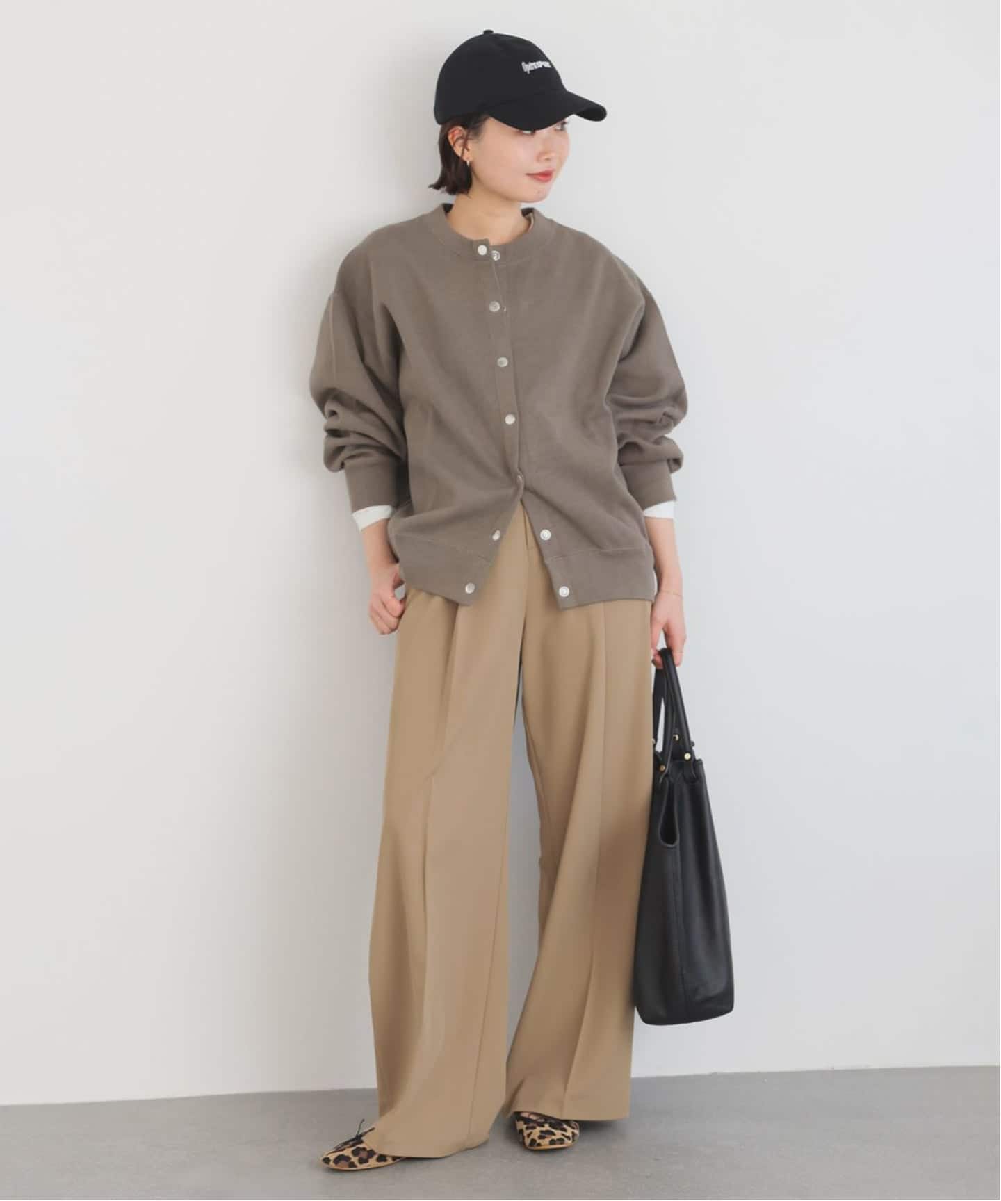 WEB限定/追加4》ダブルフェイスジャージースナップカーディガン