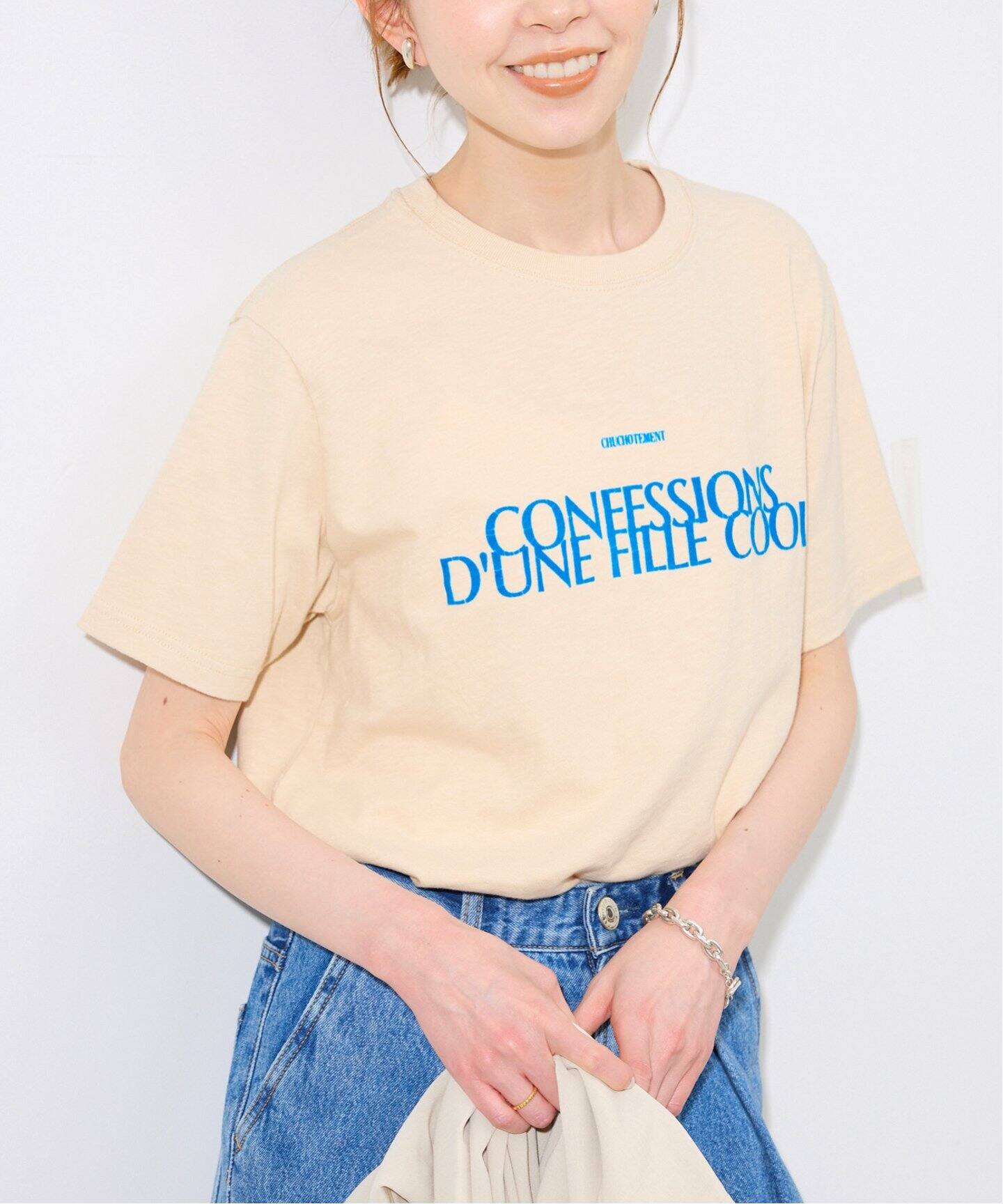 【新品未使用品】IENA ロゴTシャツ ビンテージライクロゴTEE（Tシャツ／カットソー）｜SLOBE IENA