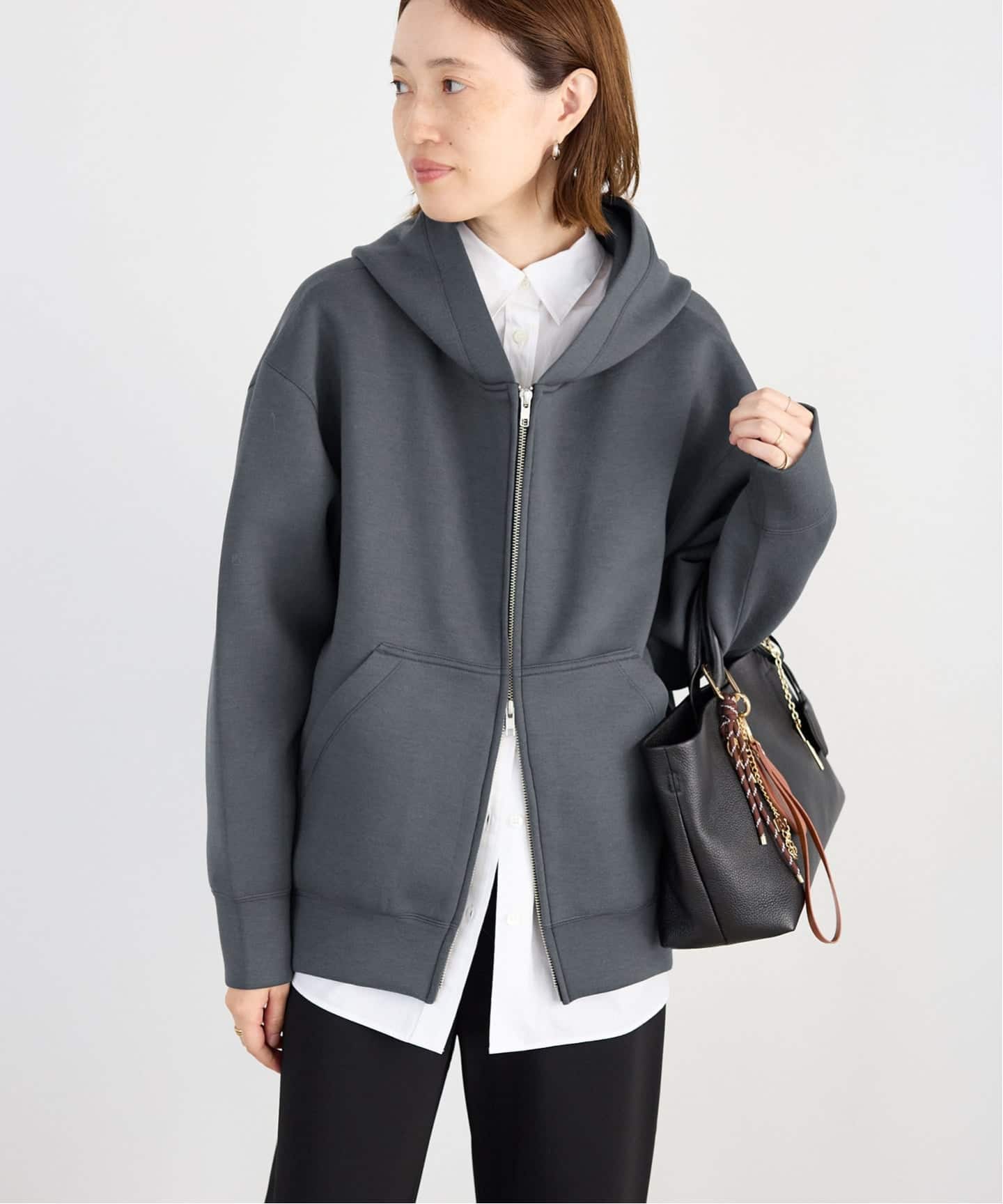 ［新品］SLOBE IENA ボリュームジップアップフーディー 追加4》ボリュームジップアップフーディー（パーカー）｜SLOBE