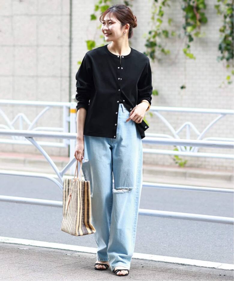 WEB限定/追加》フライスパールボタンカーディガン（カーディガン  