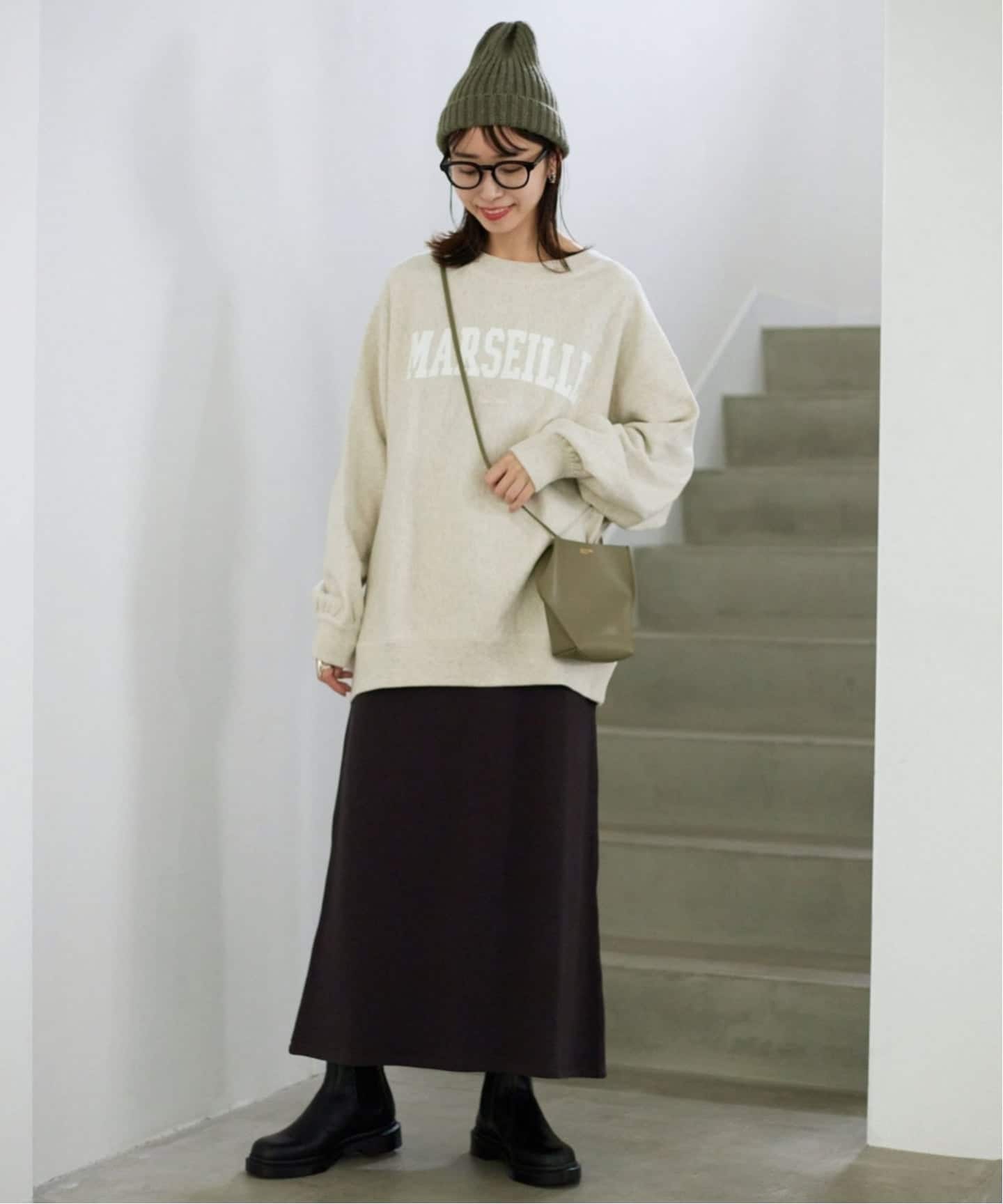 SLOBE IENA♦︎MARSEILLE ロゴスウェット ナチュラル　フリー WEB限定/追加2予約》MARSEILLE ロゴスウェット（スウェット