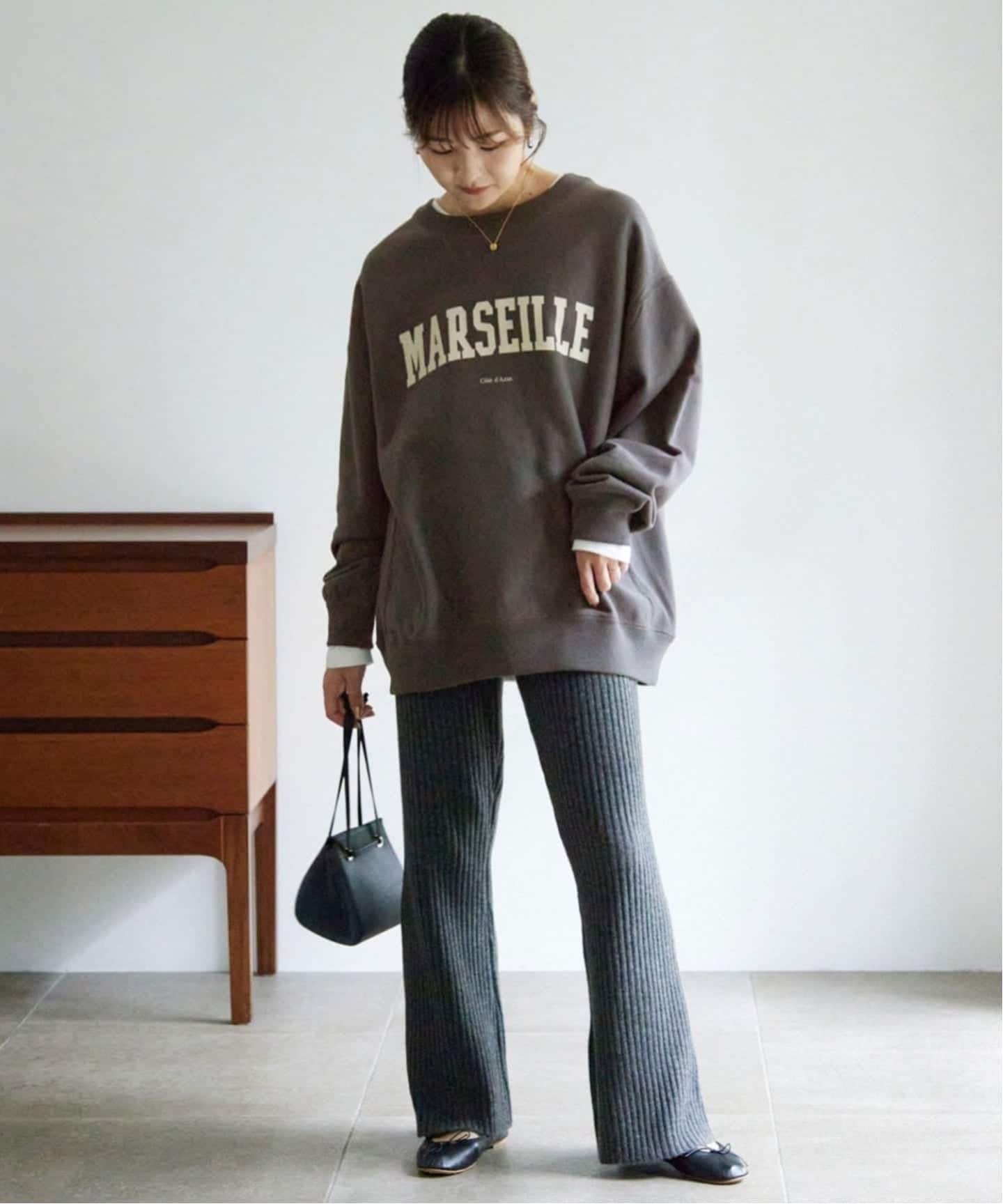 SLOBE IENA MARSEILLE ロゴスウェット WEB限定/追加3予約》MARSEILLE ロゴスウェット(スウェット