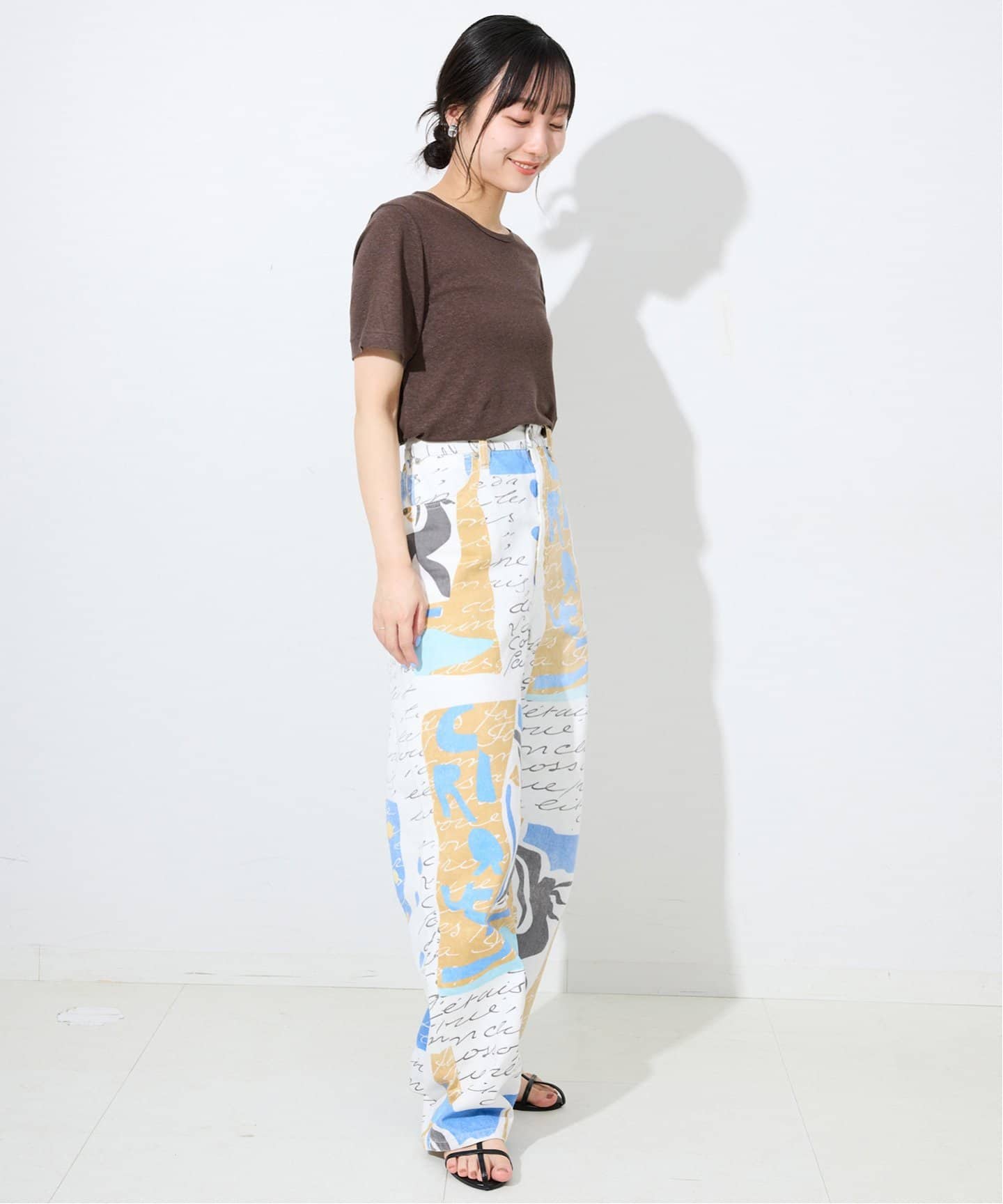 リネン混ジャージーコンパクトTEE（Tシャツ／カットソー）｜SLOBE IENA
