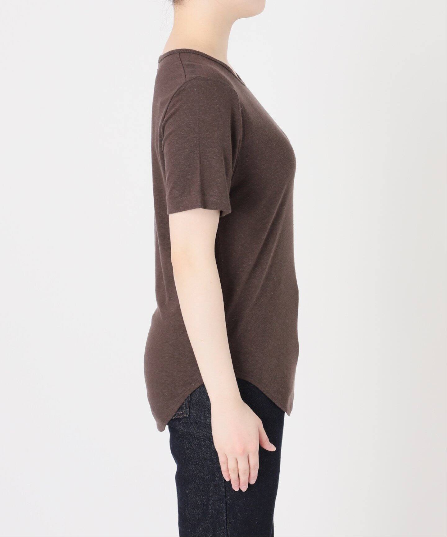 リネン混ジャージーコンパクトTEE（Tシャツ／カットソー）｜SLOBE IENA