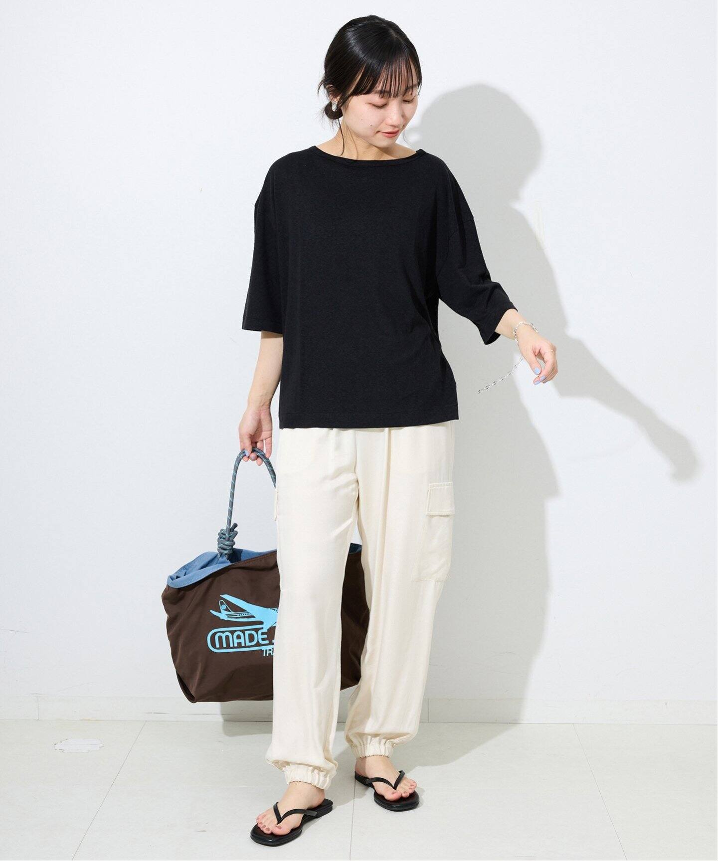 リネン混ジャージーBIG TEE（Tシャツ／カットソー）｜SLOBE IENA