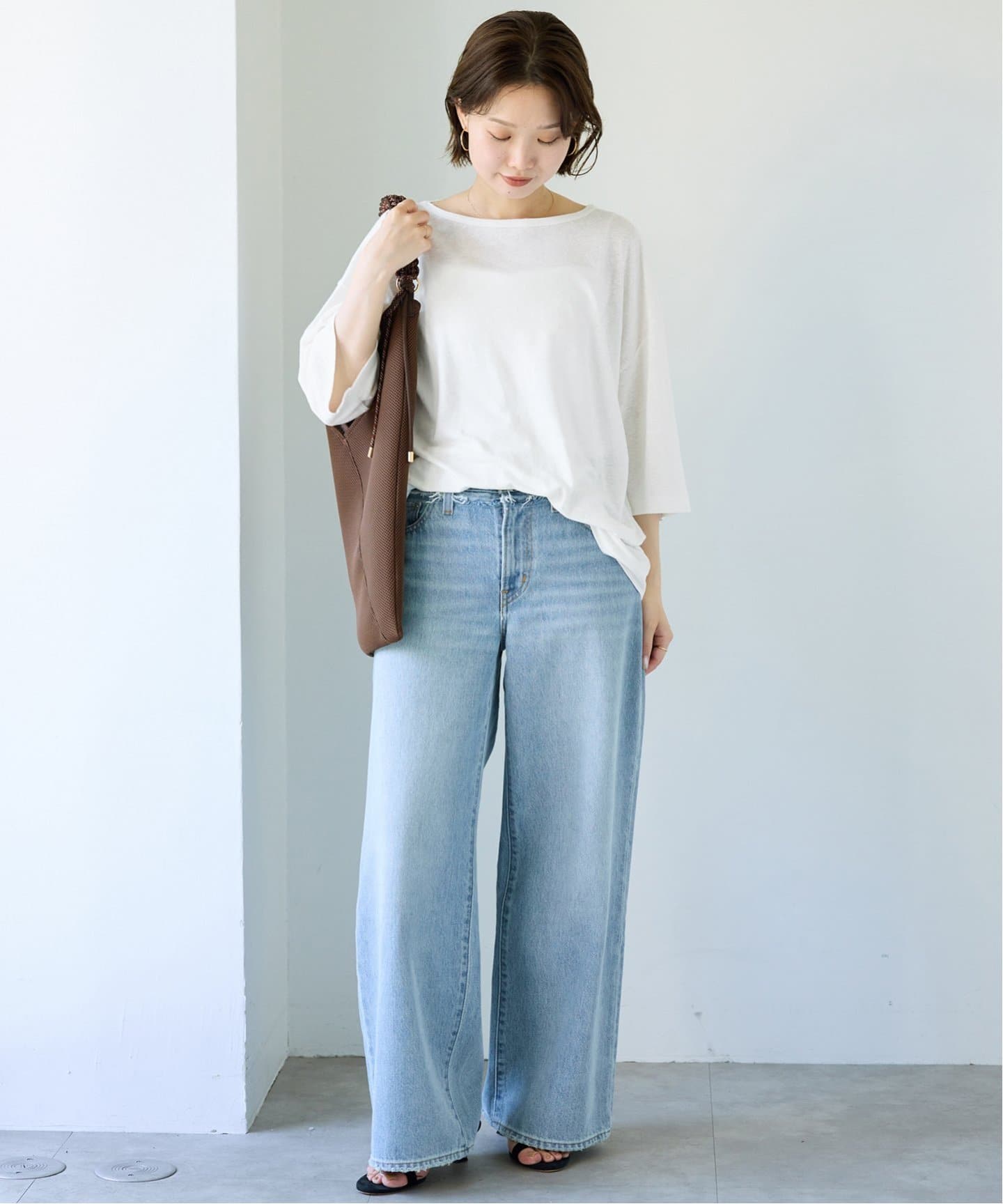 リネン混ジャージーBIG TEE（Tシャツ／カットソー）｜SLOBE IENA