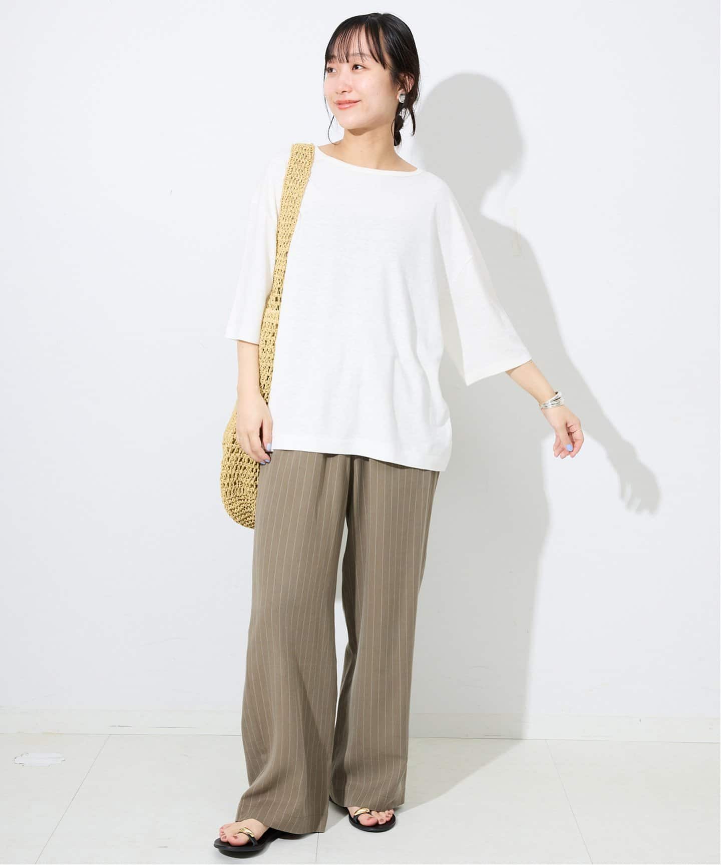 リネン混ジャージーBIG TEE（Tシャツ／カットソー）｜SLOBE IENA