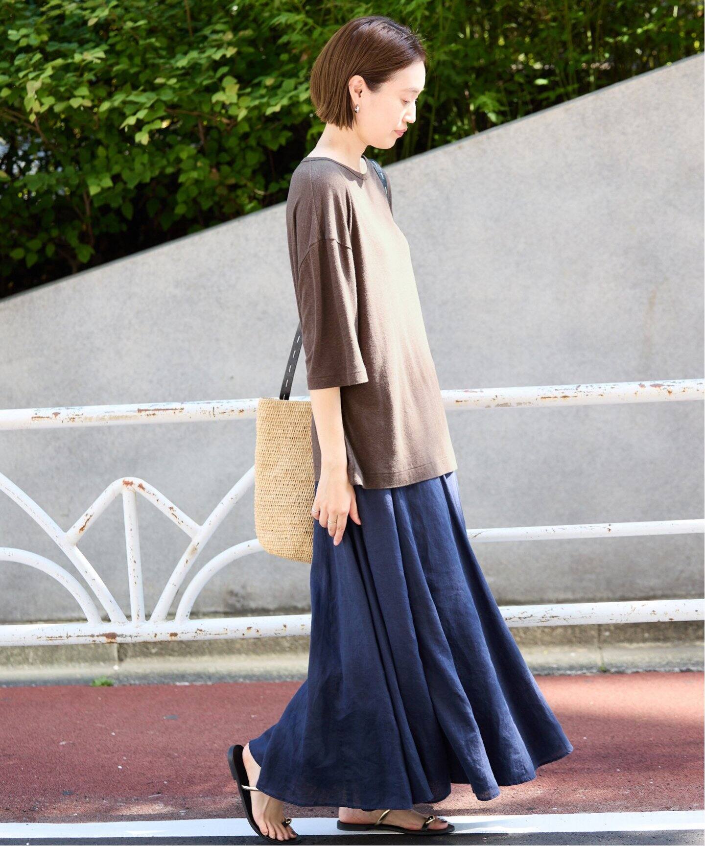 未使用　スローブイエナ　リネン混ジャージーBIG TEE 2枚セット リネン混ジャージーBIG TEE（Tシャツ／カットソー）｜SLOBE IENA