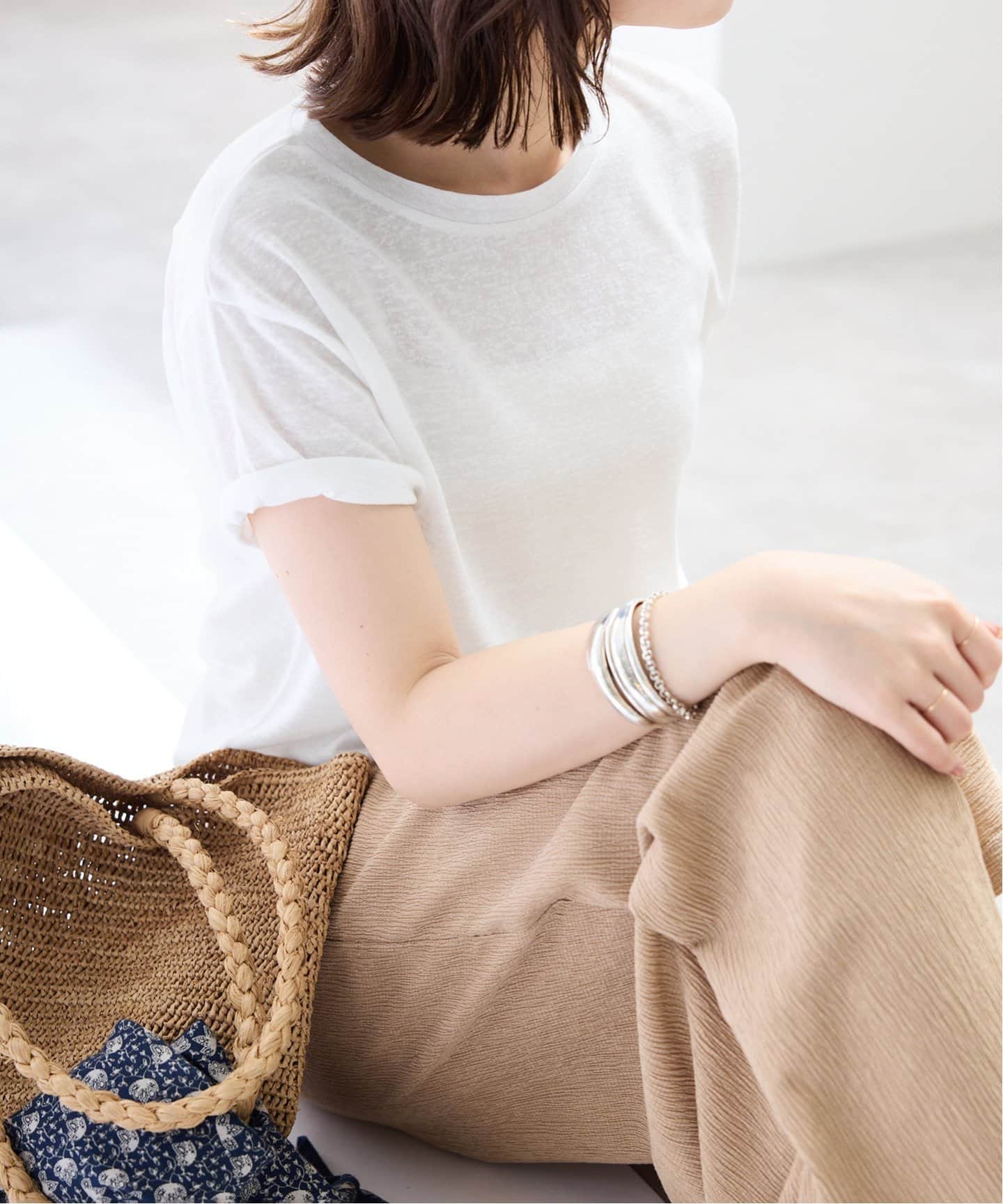 tシャツ 「追加2」スラブ5分袖TEE レディース 追加2》スラブ5分袖TEE（Tシャツ／カットソー）｜SLOBE IENA