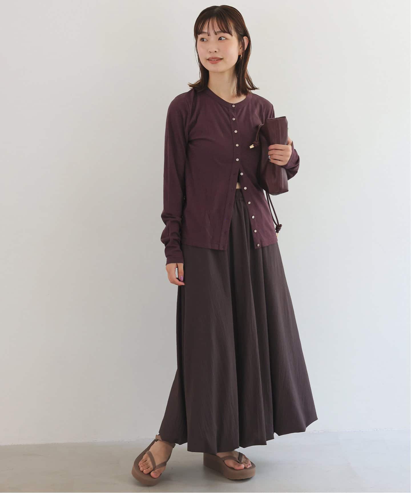 tシャツ シアー天竺 クルーネックカーディガン レディース Bshop｜HAVERSACK | シアー天竺 クルーネックカーディガン WOMEN