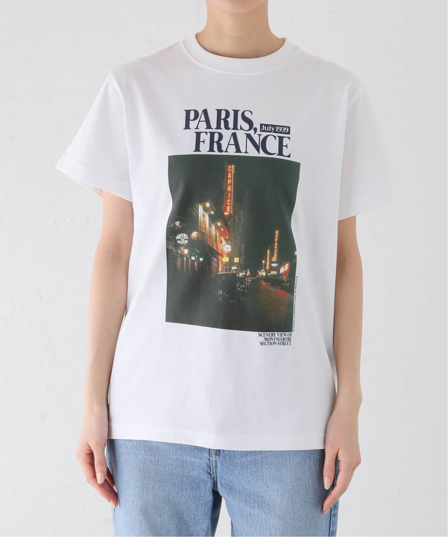 【専用】イエナ paris photo Tシャツ ホワイトC 追加》PARIS NIGHT フォトTEE（Tシャツ／カットソー）｜SLOBE IENA